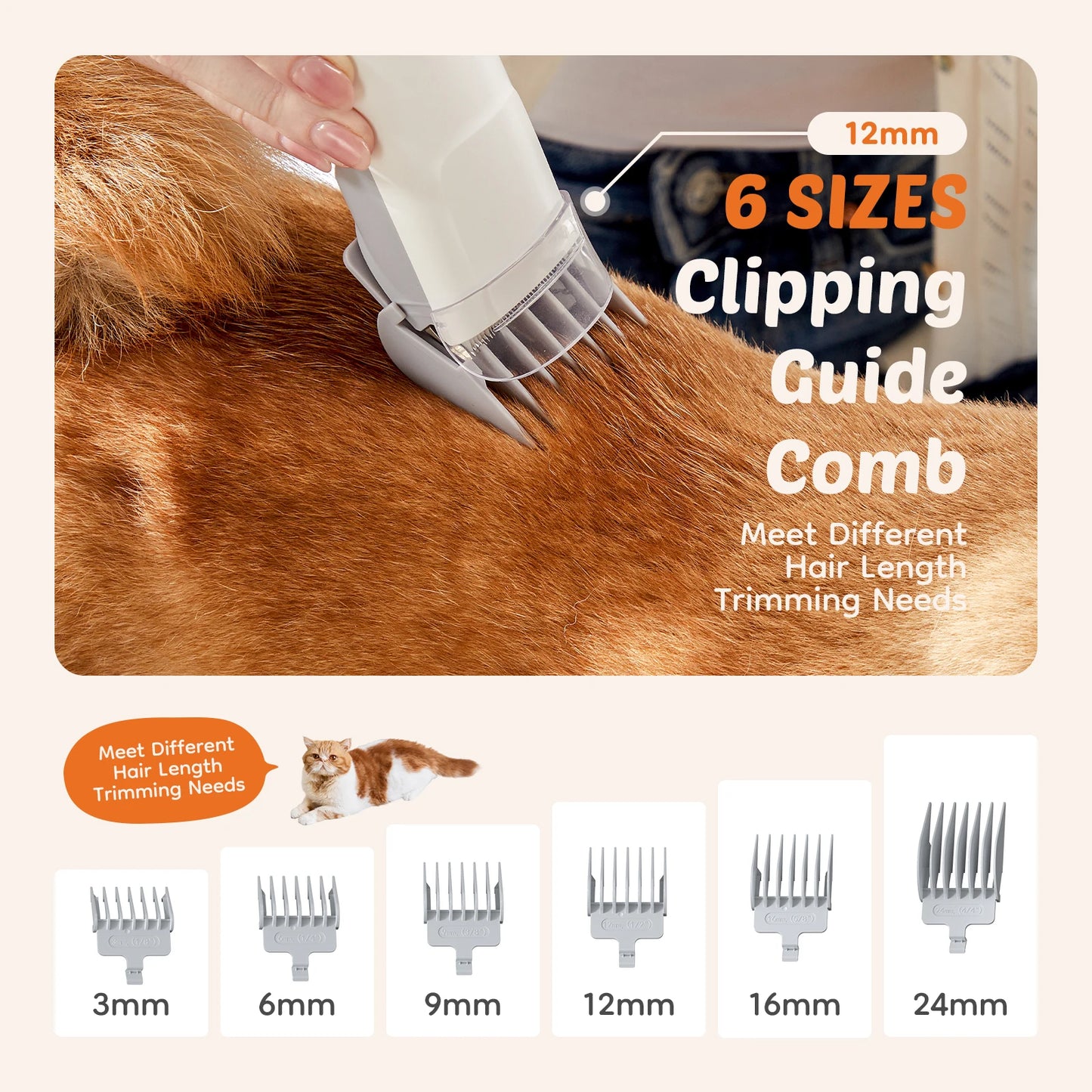 Pet Grooming Vacuum Kit With Cordless Clippers And 3 Modes