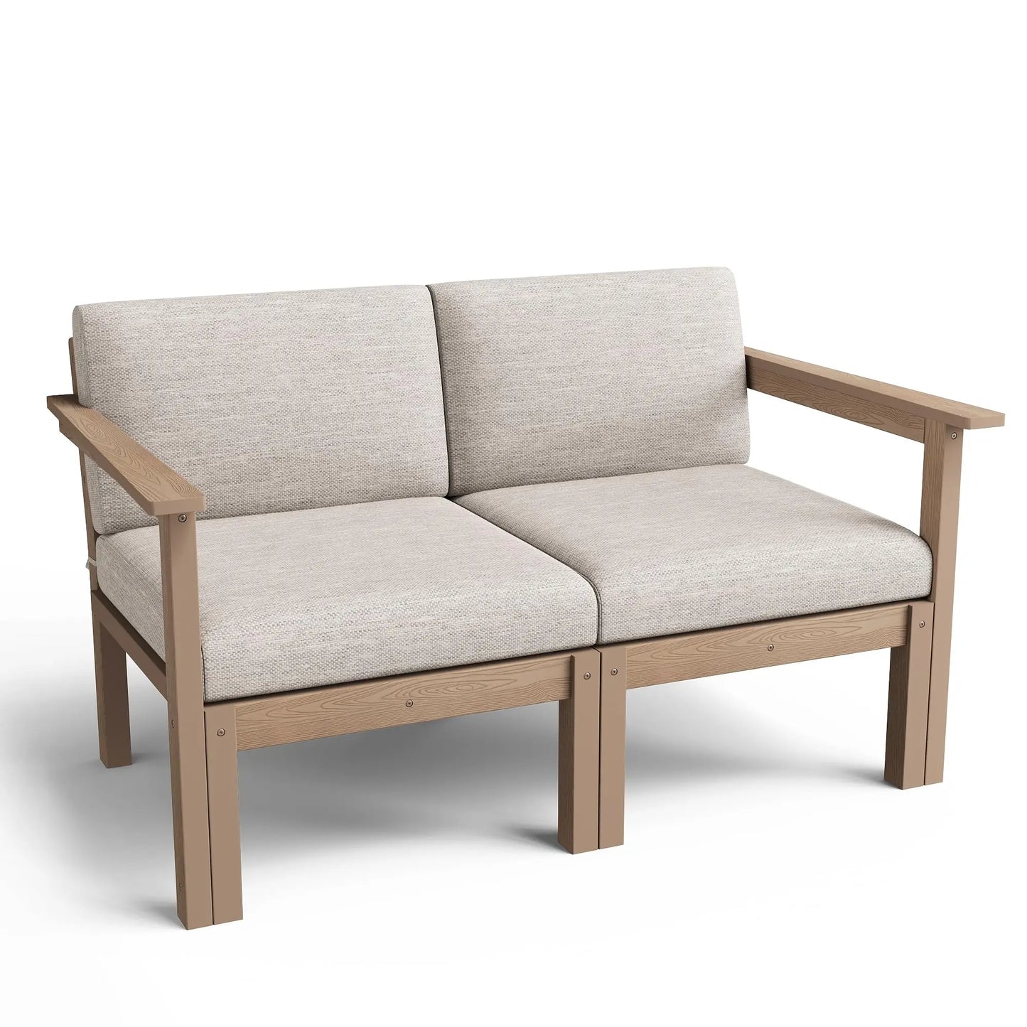 YTYIN All Weather Outdoor Bench 2 Person Poly Lumber 800lb