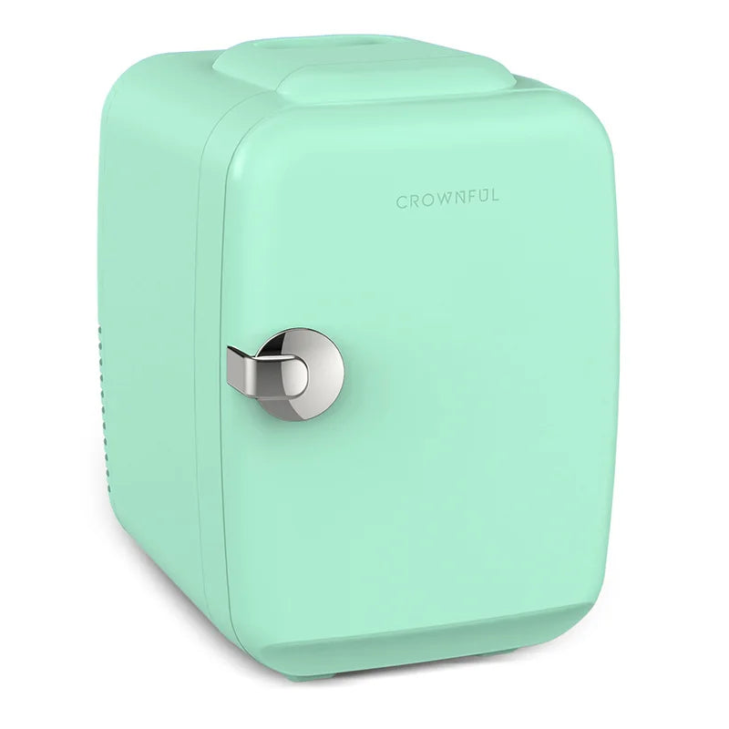 Crownful Mini Fridge For Makeup Skincare Refrigerator AC DC Car