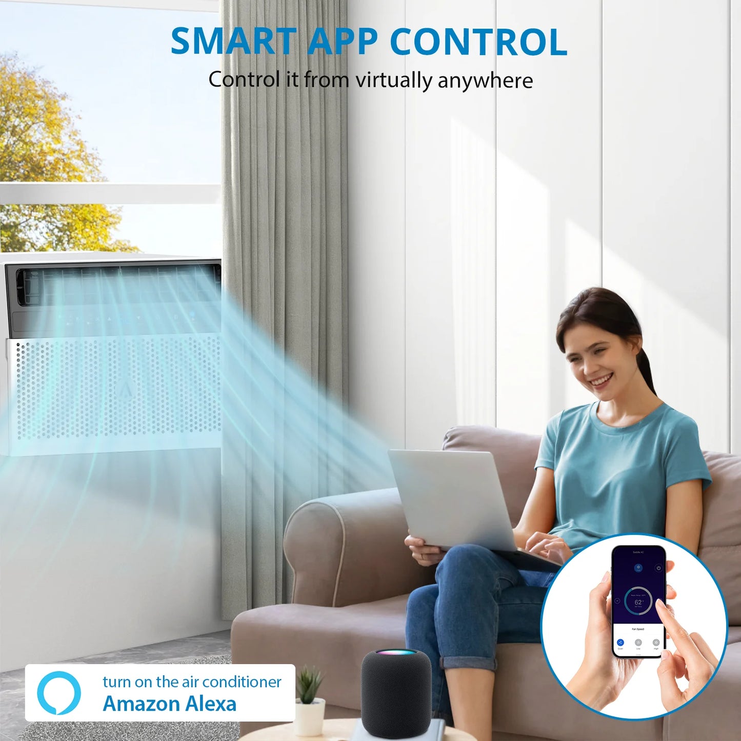 Acekool Window Air Conditioner Energy Efficient for Medium Rooms