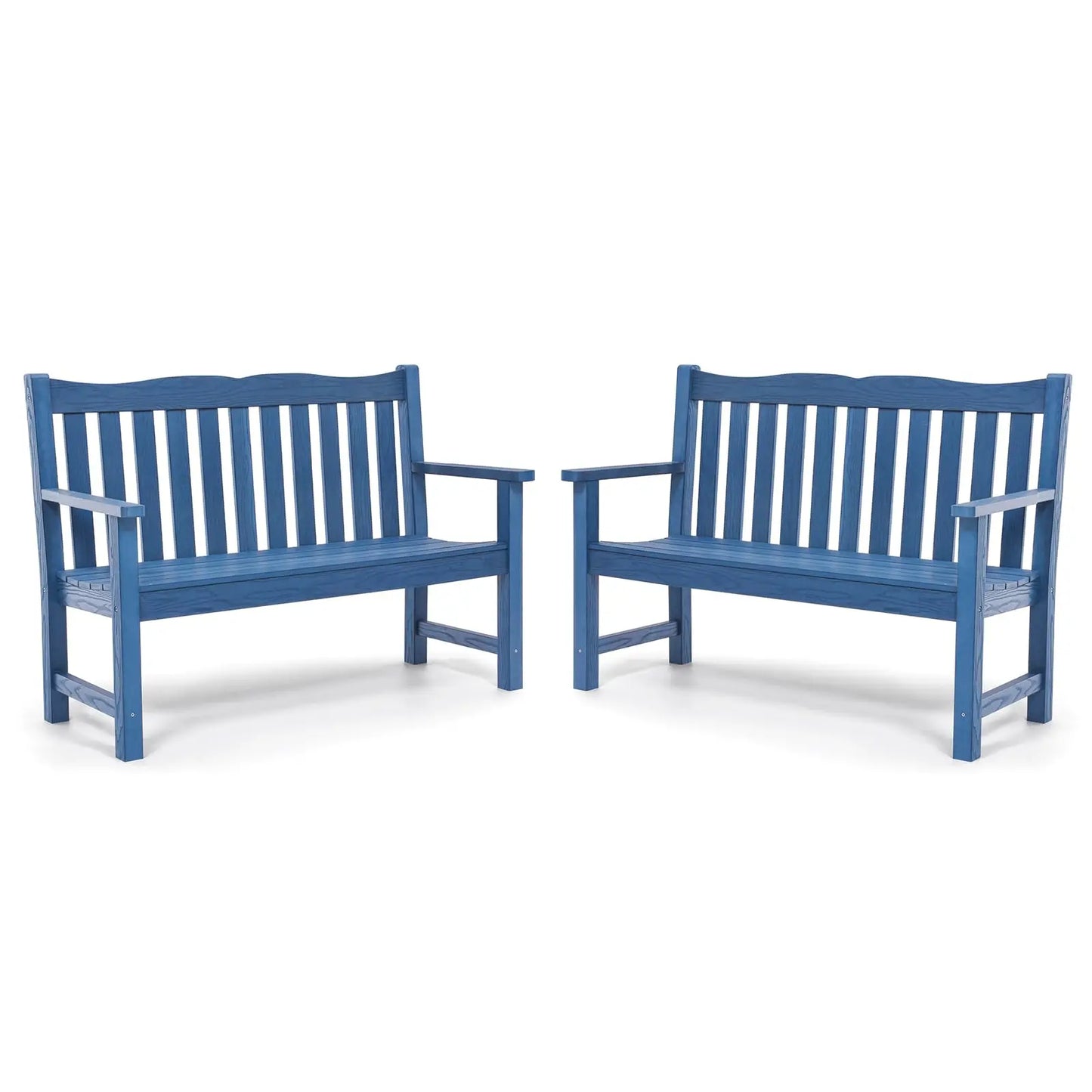 YTYIN All Weather Outdoor Bench 2 Person Poly Lumber 800lb
