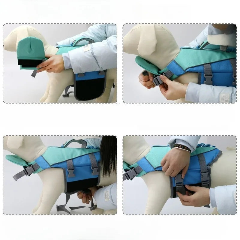 Dog Life Jacket For Summer Swimming Safety Vest For Pool Or Surfing