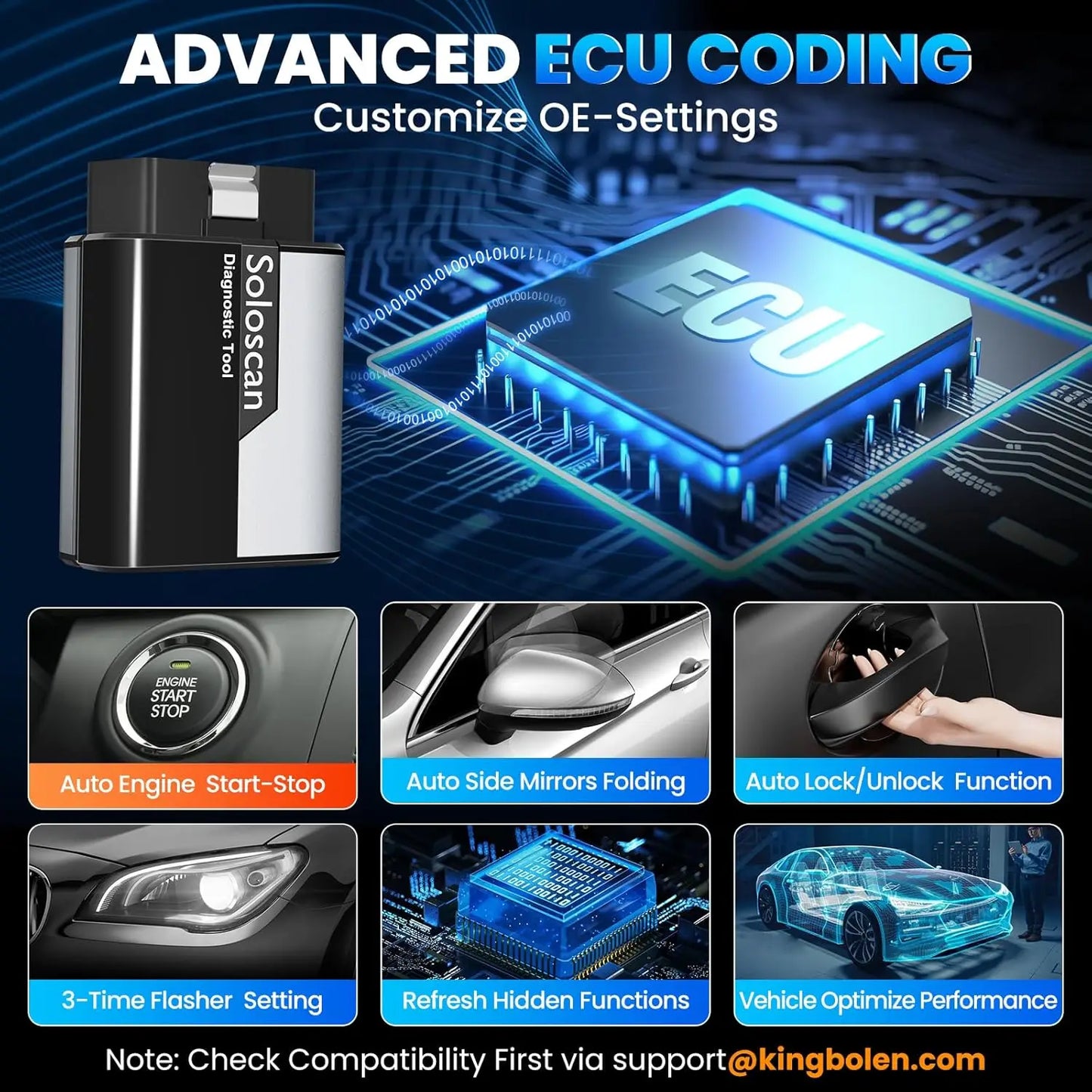 KINGBOLEN Soloscan All System ECU Coding OBD Scanner