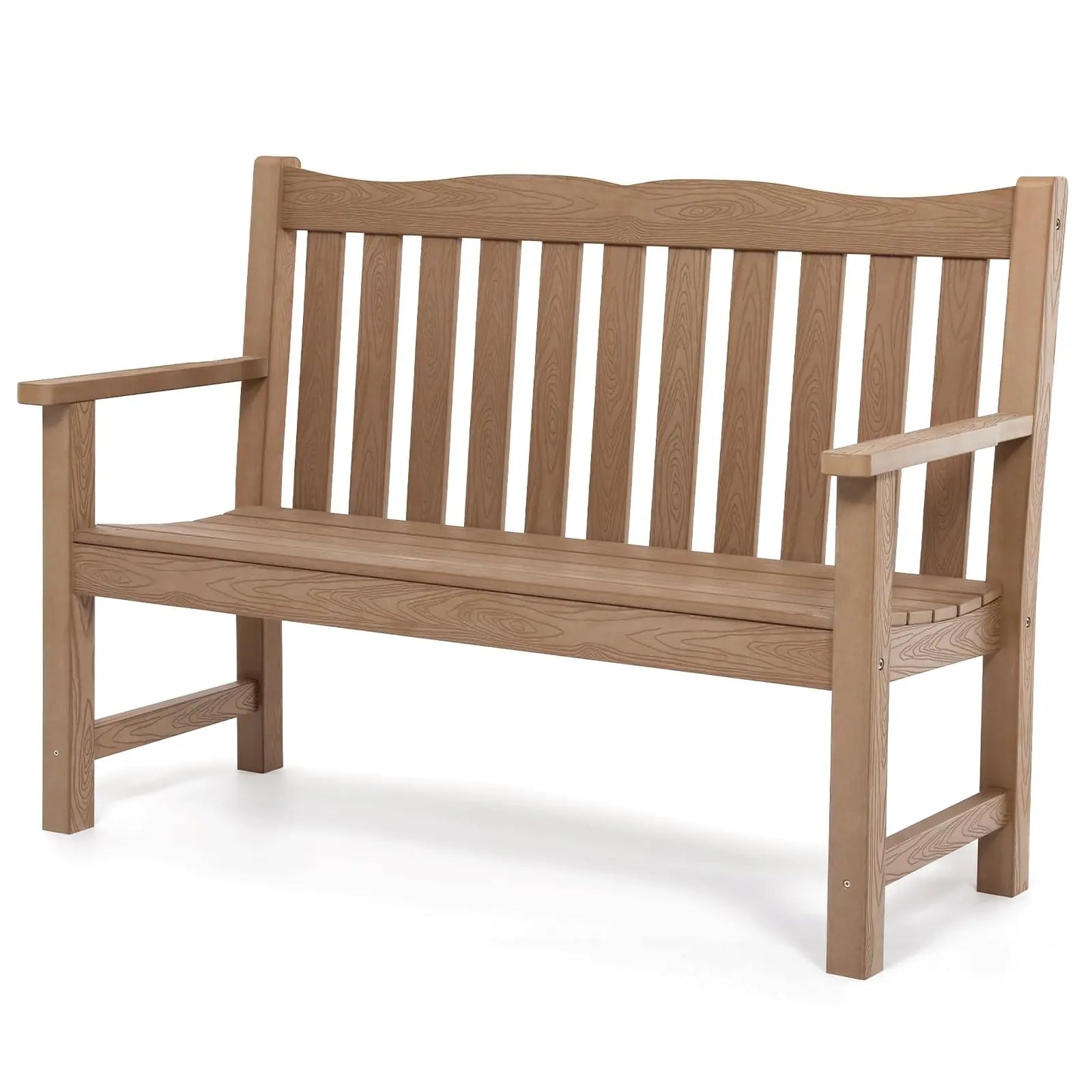 YTYIN All Weather Outdoor Bench 2 Person Poly Lumber 800lb