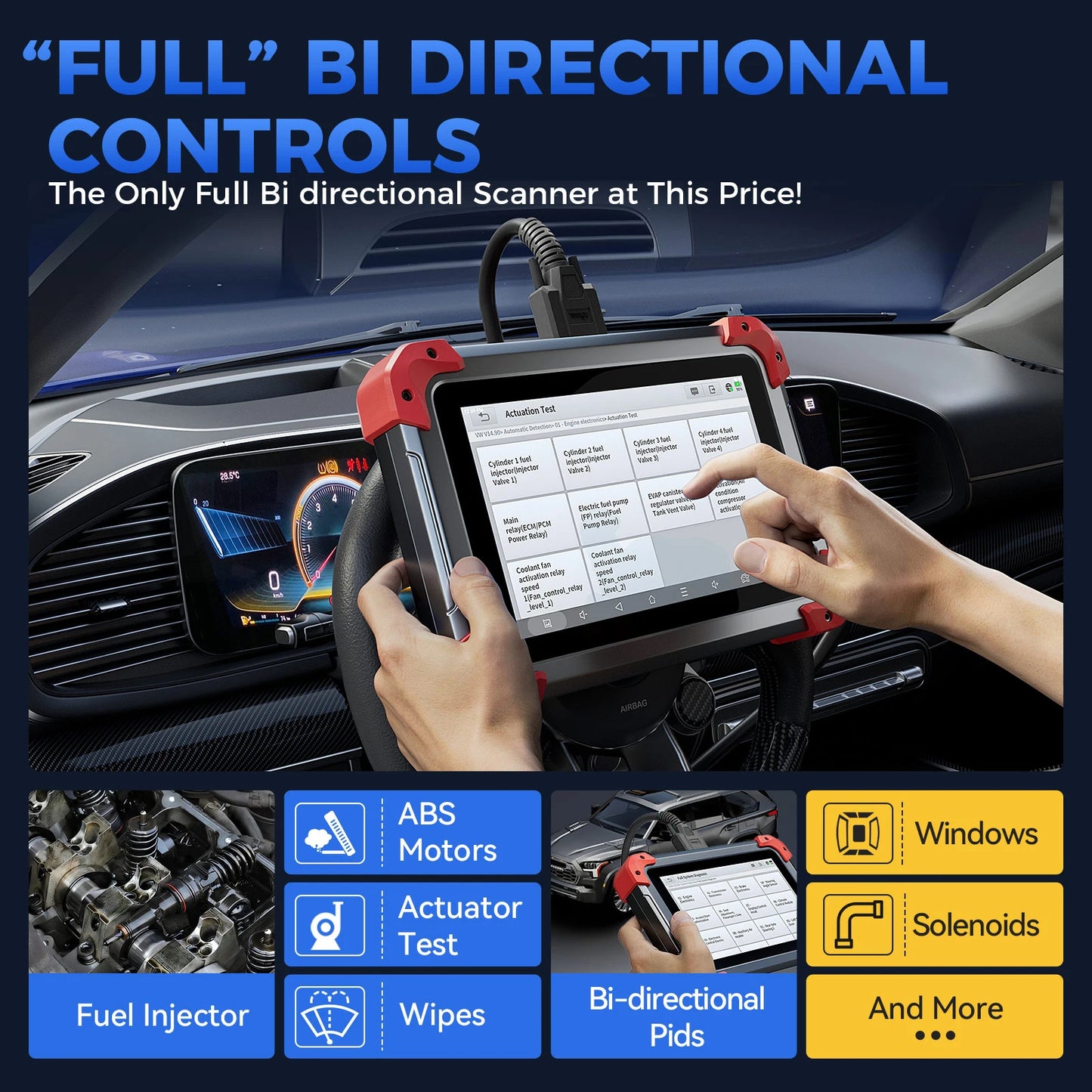 XTOOL D7 All System Car Diagnostic Tools Bidirectional Scanner