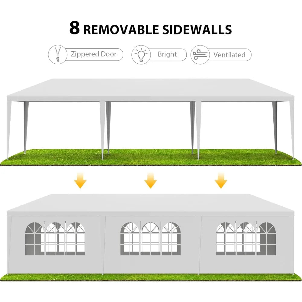 Party Tent Outdoor Canopy Gazebo Shelter With Sidewalls Heavy Duty Waterproof