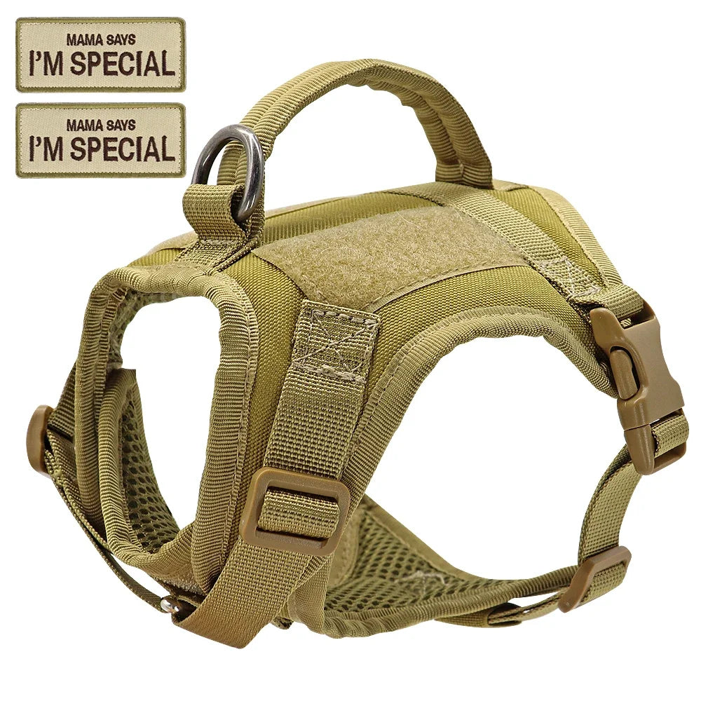 Nylon Cat Harness Vest With Handle Military Tactical Cats