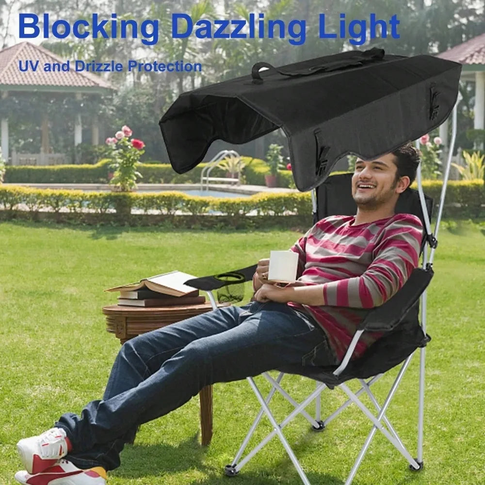 Portable Foldable Canopy Chair 600D Oxford Durable Outdoor Camping