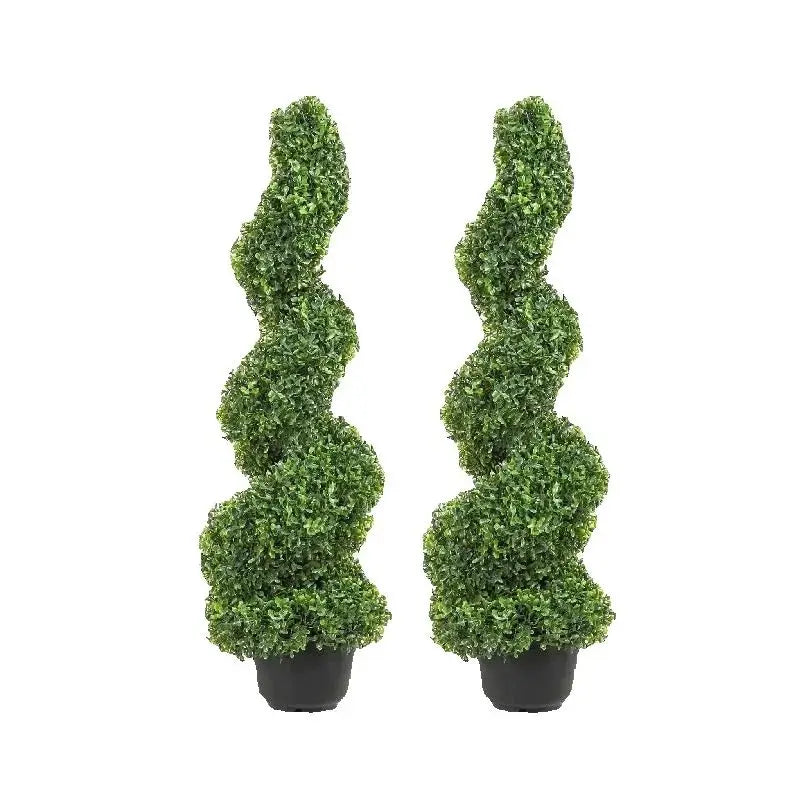 Artificial Boxwood Spiral Topiary Tower Outdoor Garden Decor