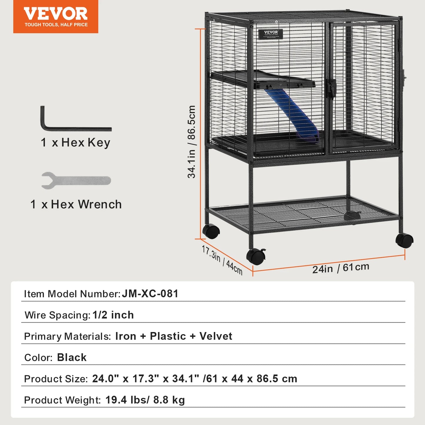 SucceBuy Metal Ferret Cage 4 Tier Critter Nation Cage