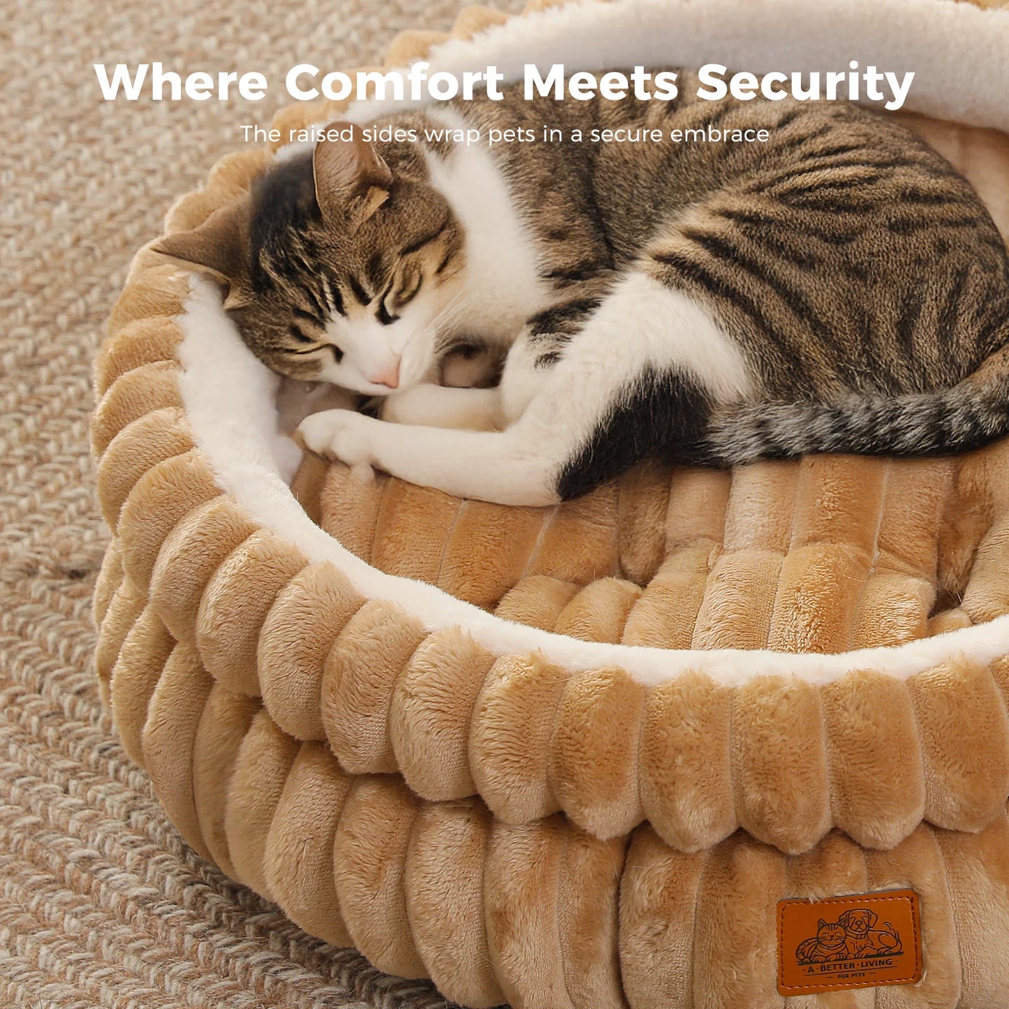 PAWZ Road Dog Bed Indoor Round Washable Corduroy Anti Slip