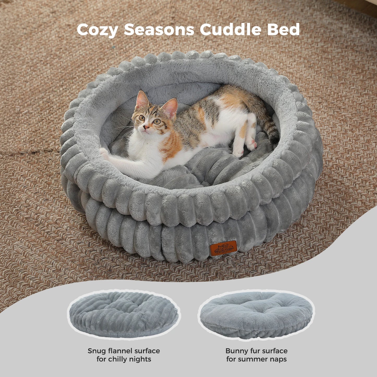 PAWZ Road Dog Bed Indoor Round Washable Corduroy Anti Slip