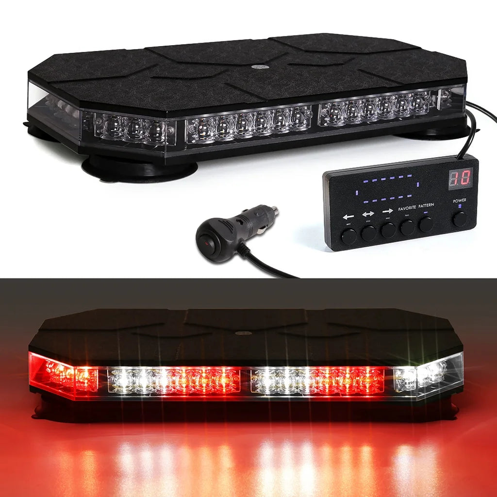 VGETTING LED Car Roof Top Strobe Lights Emergency Warning Beacon Magnetic Mount