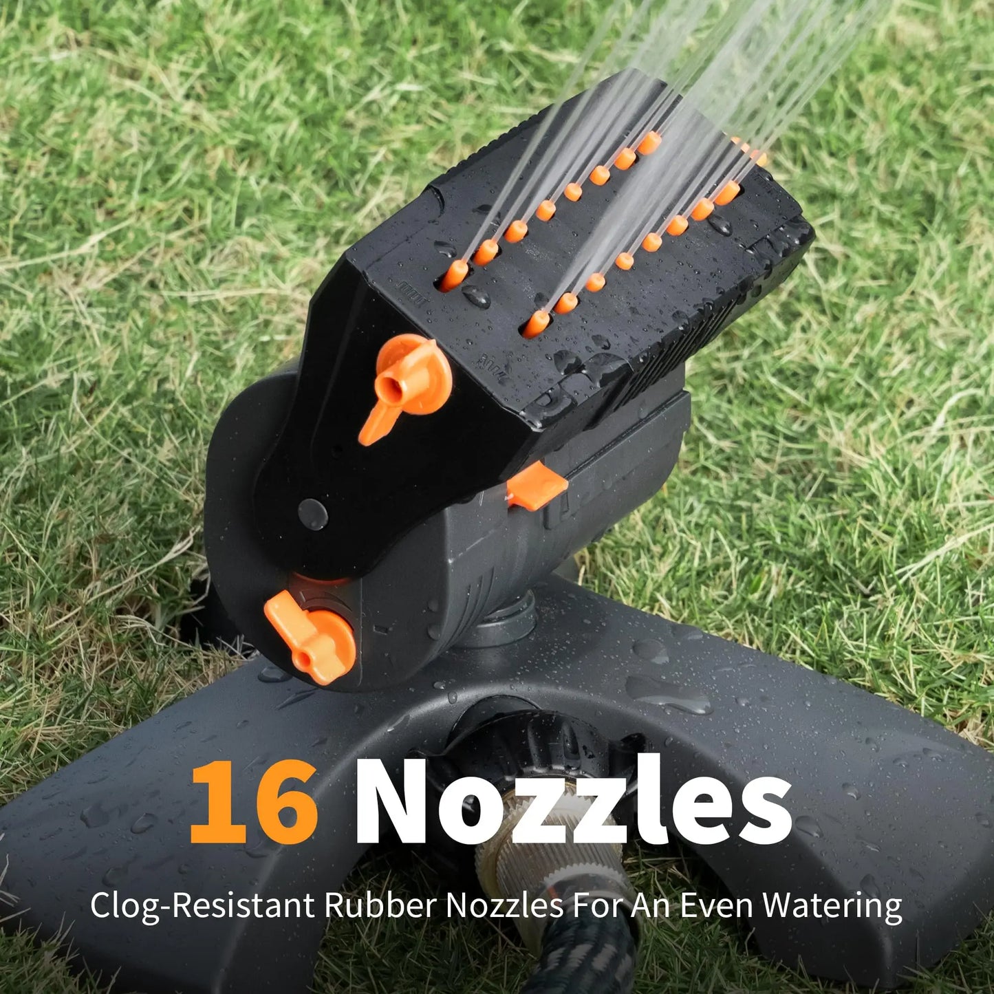 Mini Oscillating Sprinkler 16 Hole Rotating Lawn Irrigation System