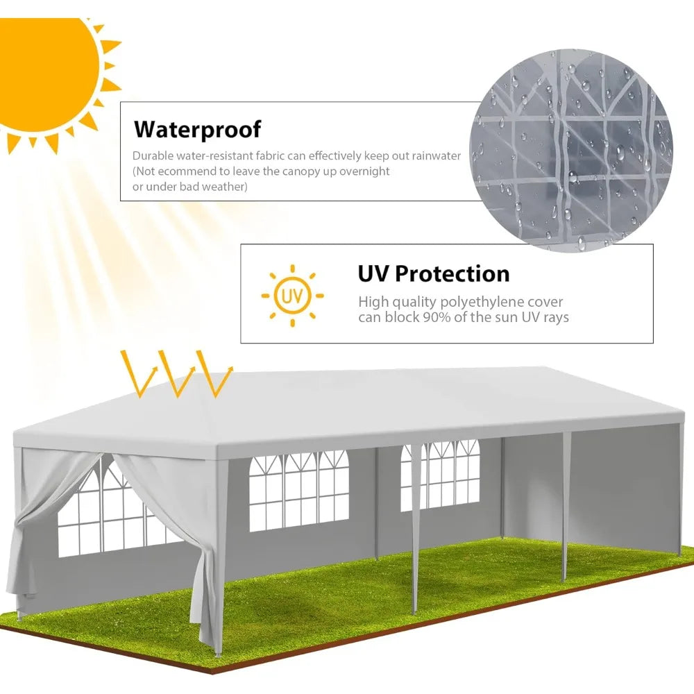 Party Tent Outdoor Canopy Gazebo Shelter With Sidewalls Heavy Duty Waterproof