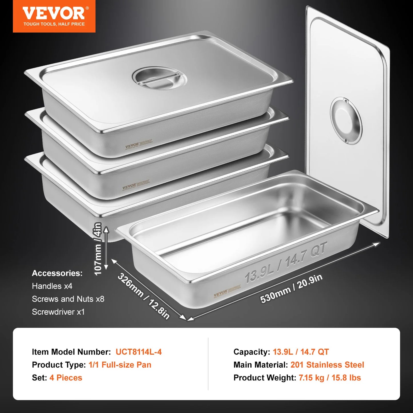 Succebuy Anti-Jam Steam Pan With Lid Stainless Steel