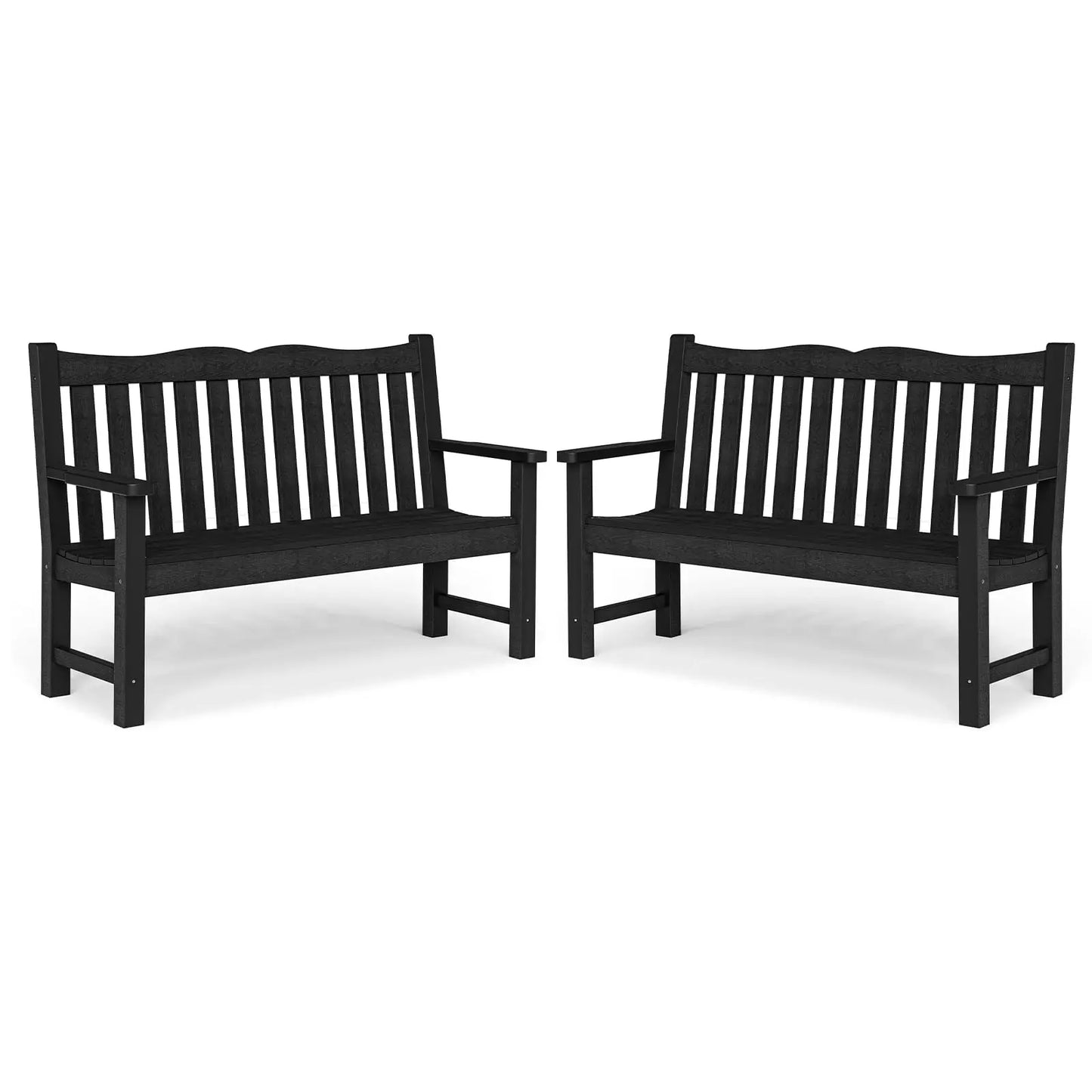 YTYIN All Weather Outdoor Bench 2 Person Poly Lumber 800lb