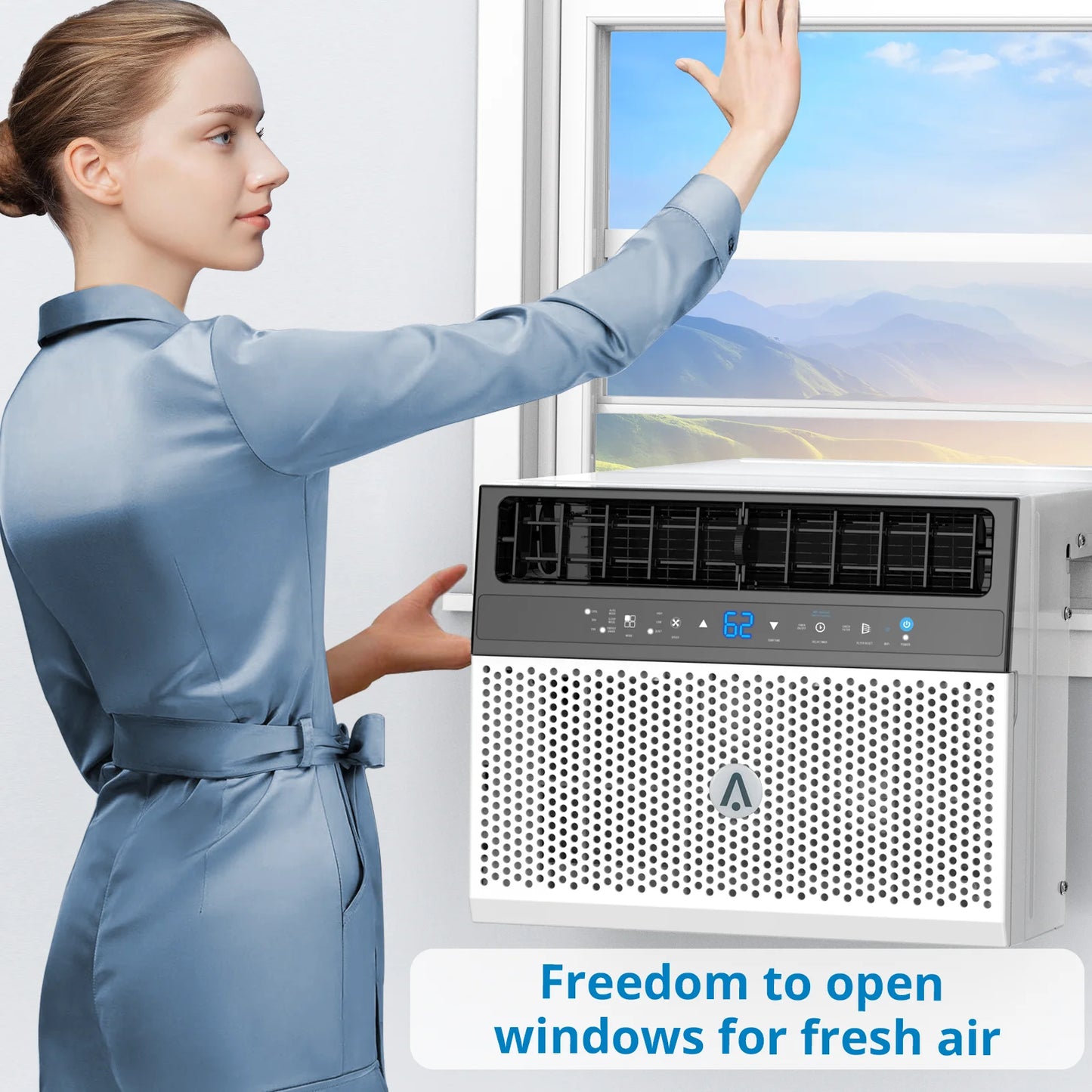 Acekool Window Air Conditioner Energy Efficient for Medium Rooms