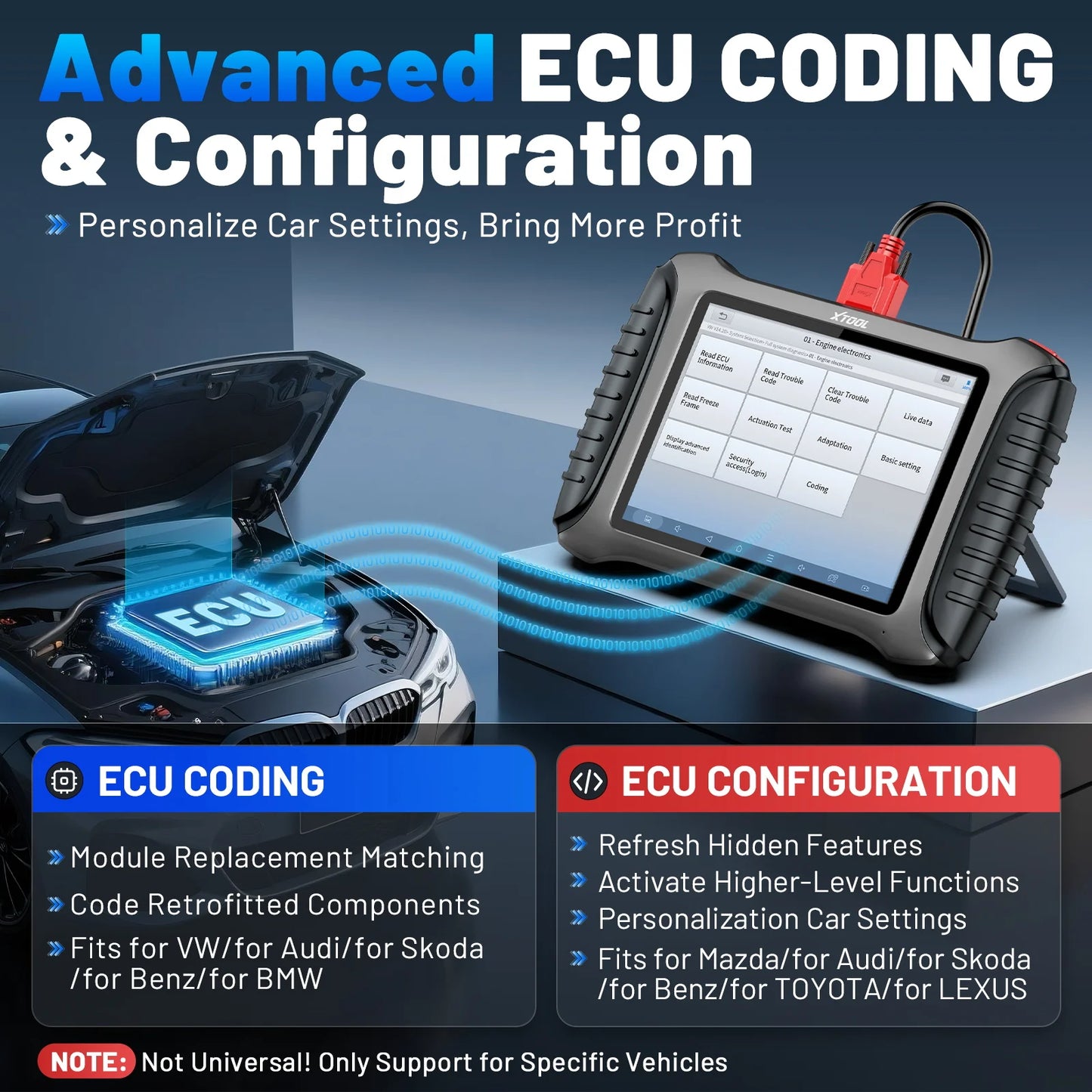 XTOOL X100 PAD3 Elite IMMO Key Programmer KC100 All Keys