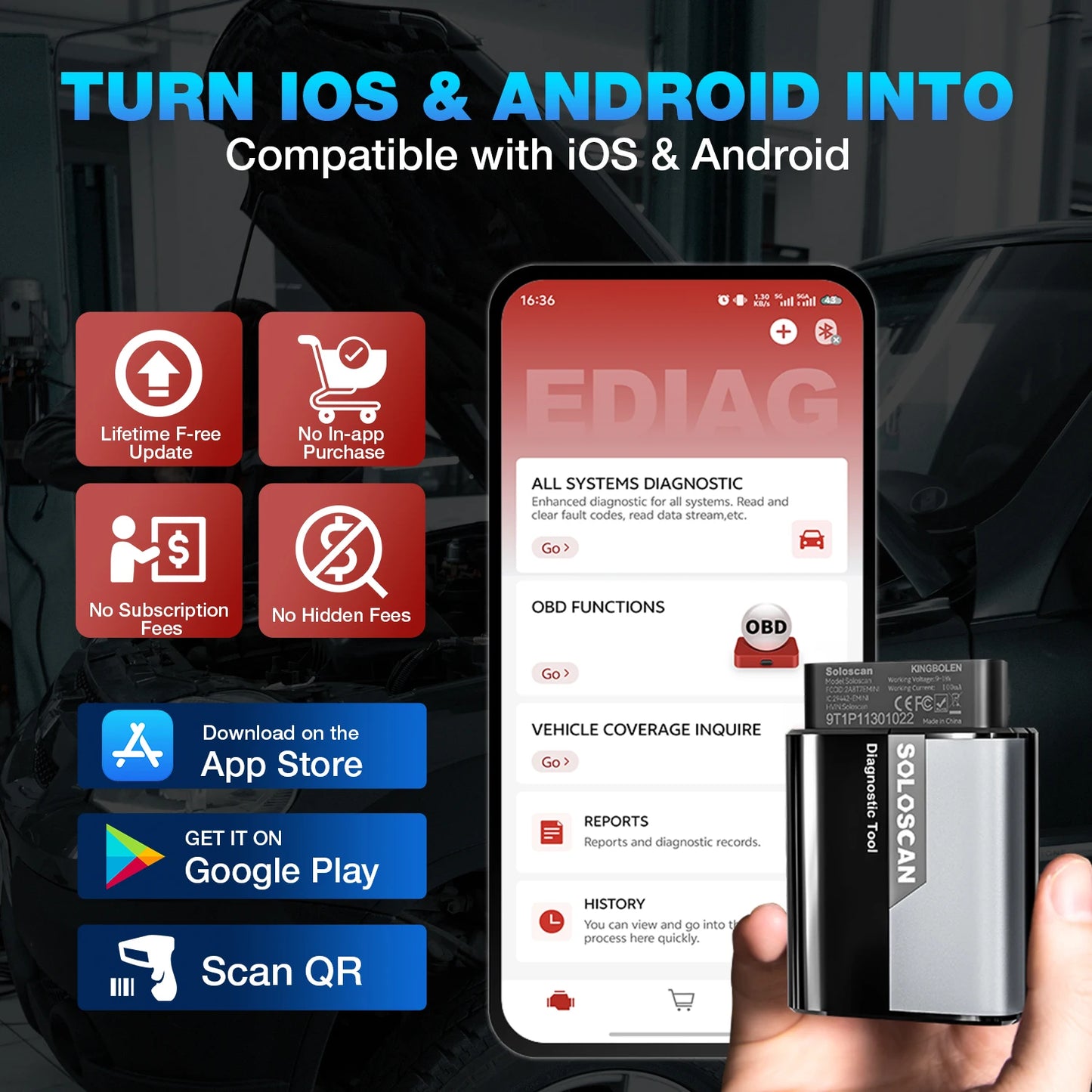 KINGBOLEN Soloscan All System ECU Coding OBD Scanner