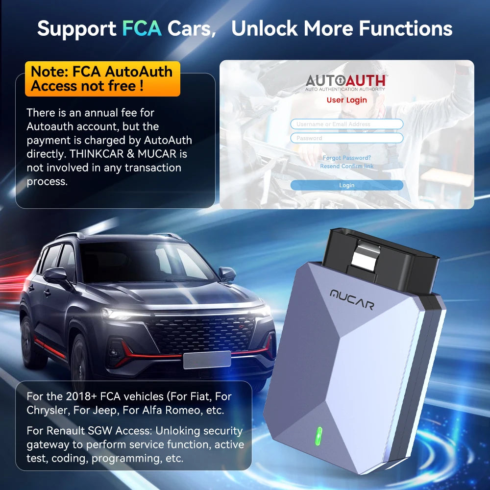 MUCAR BT200 Max OBD2 Scanner Bi-Directional Diagnostic Tool