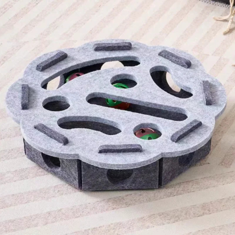 Interactive Cat Maze Puzzle Toy With Bell Balls For Kitten