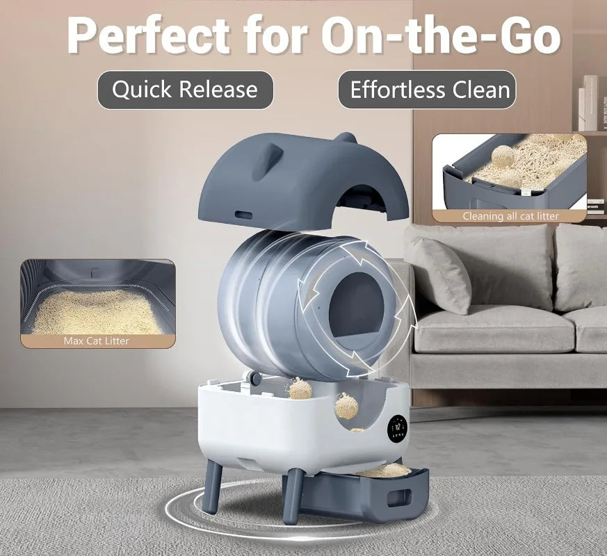 MeowWhimsy Automatic Self Cleaning Litter Box S7 For Cats