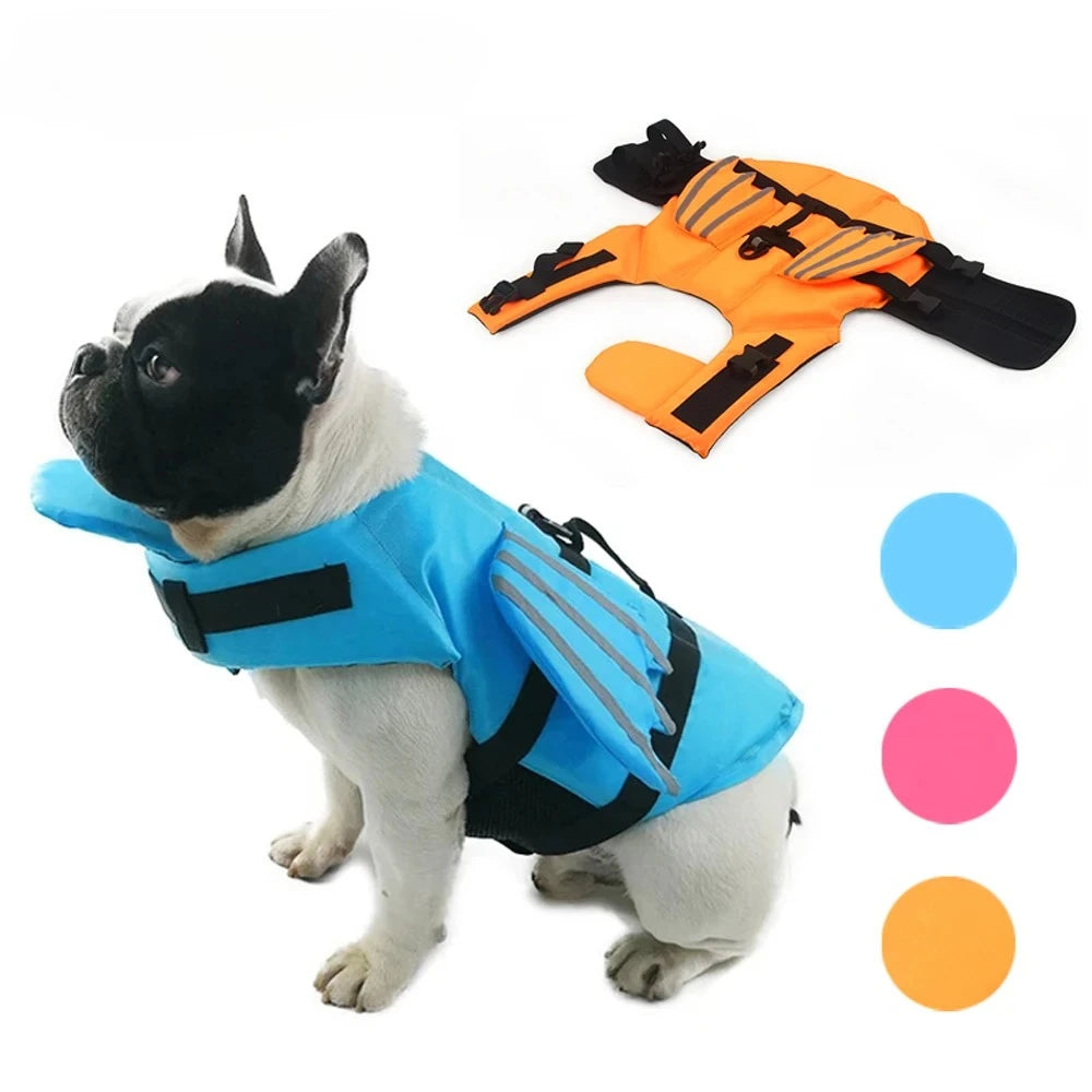 Dog Reflective Wing Life Jacket Vest for Summer Swimwear
