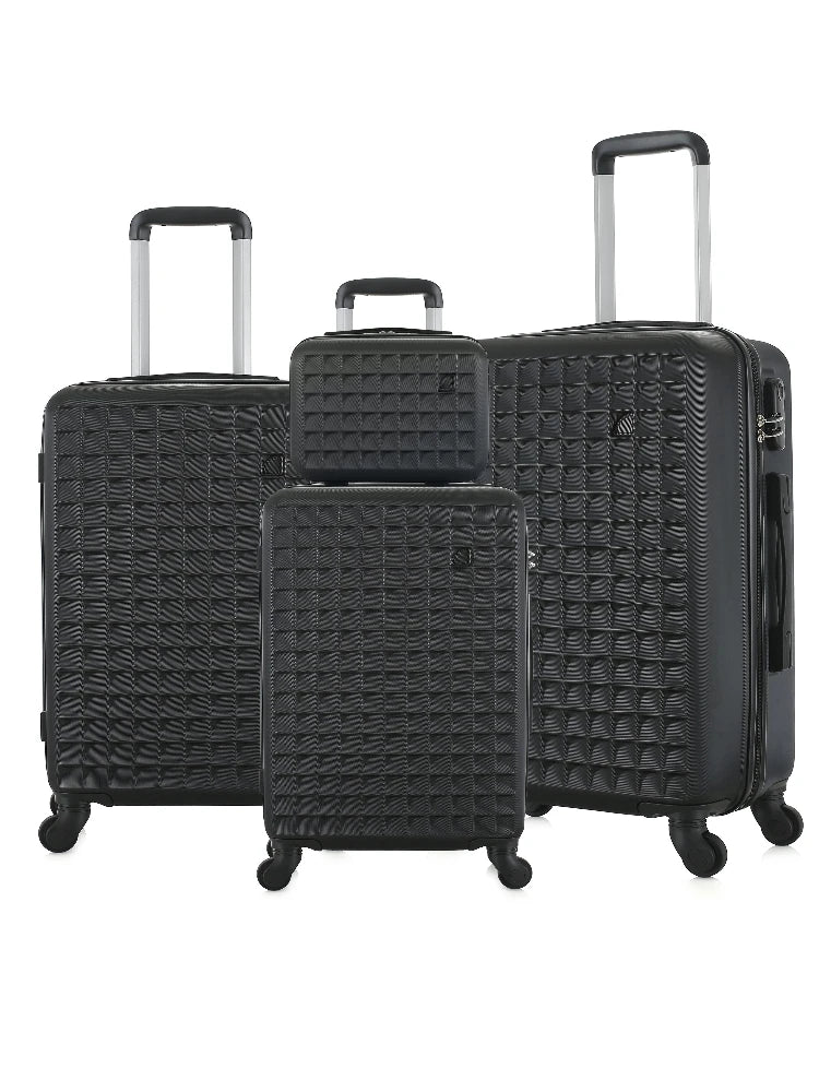 NONECN ABS Hardside 4-Piece Spinner Luggage Set With 3-Digit Lock