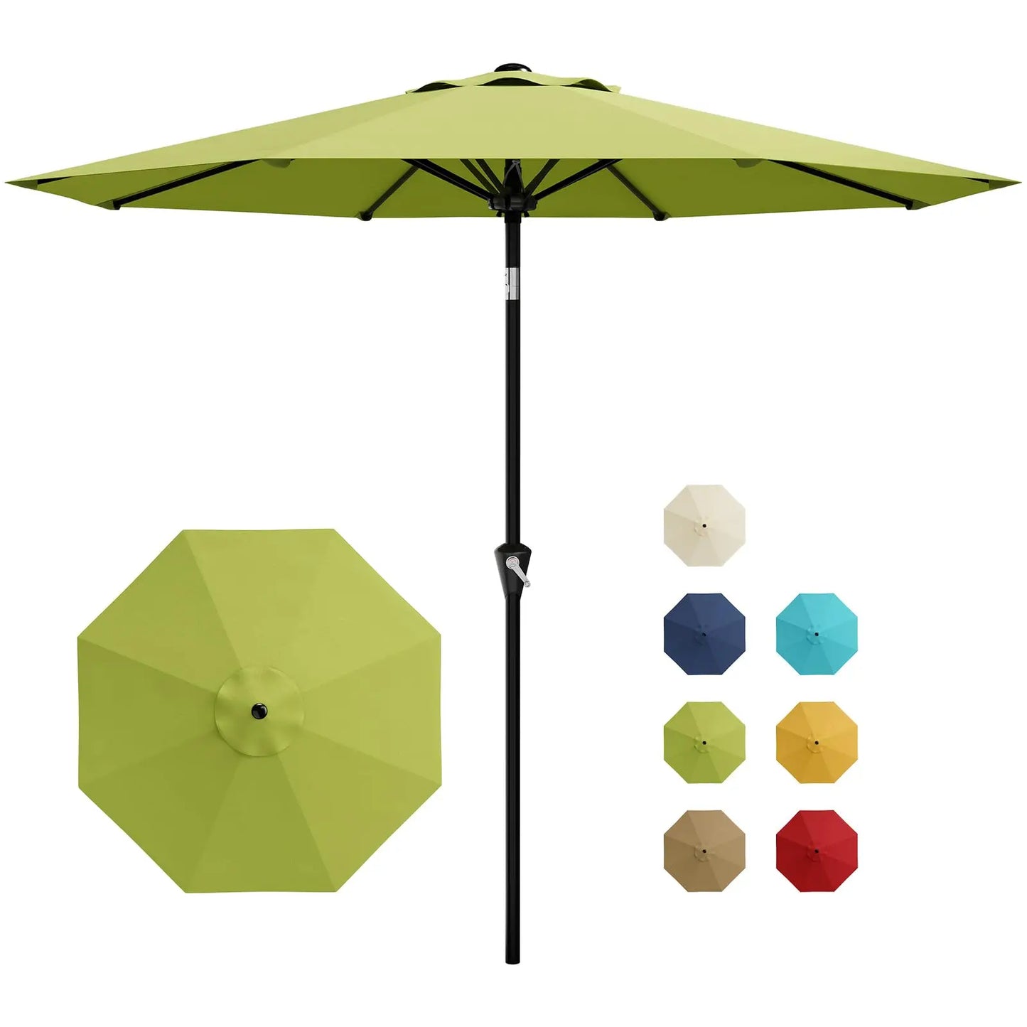 HiMISS Crank Tilt Patio Umbrella Outdoor Market UV Protection