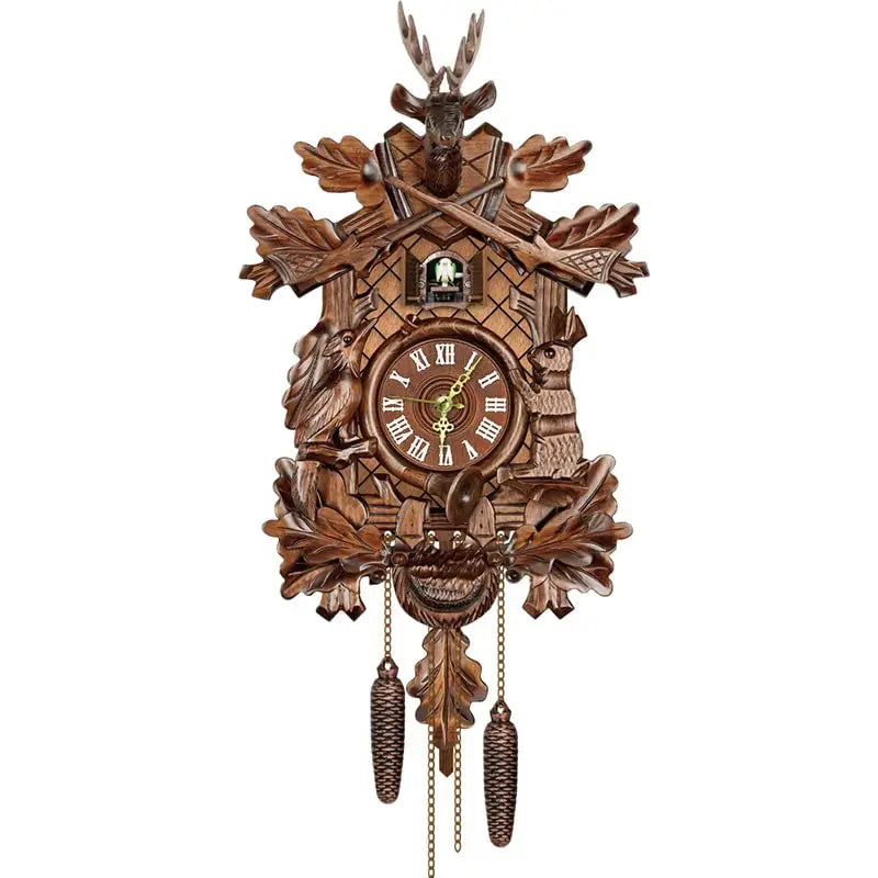 Traditional Black Forest Cuckoo Wall Clock for Living Room