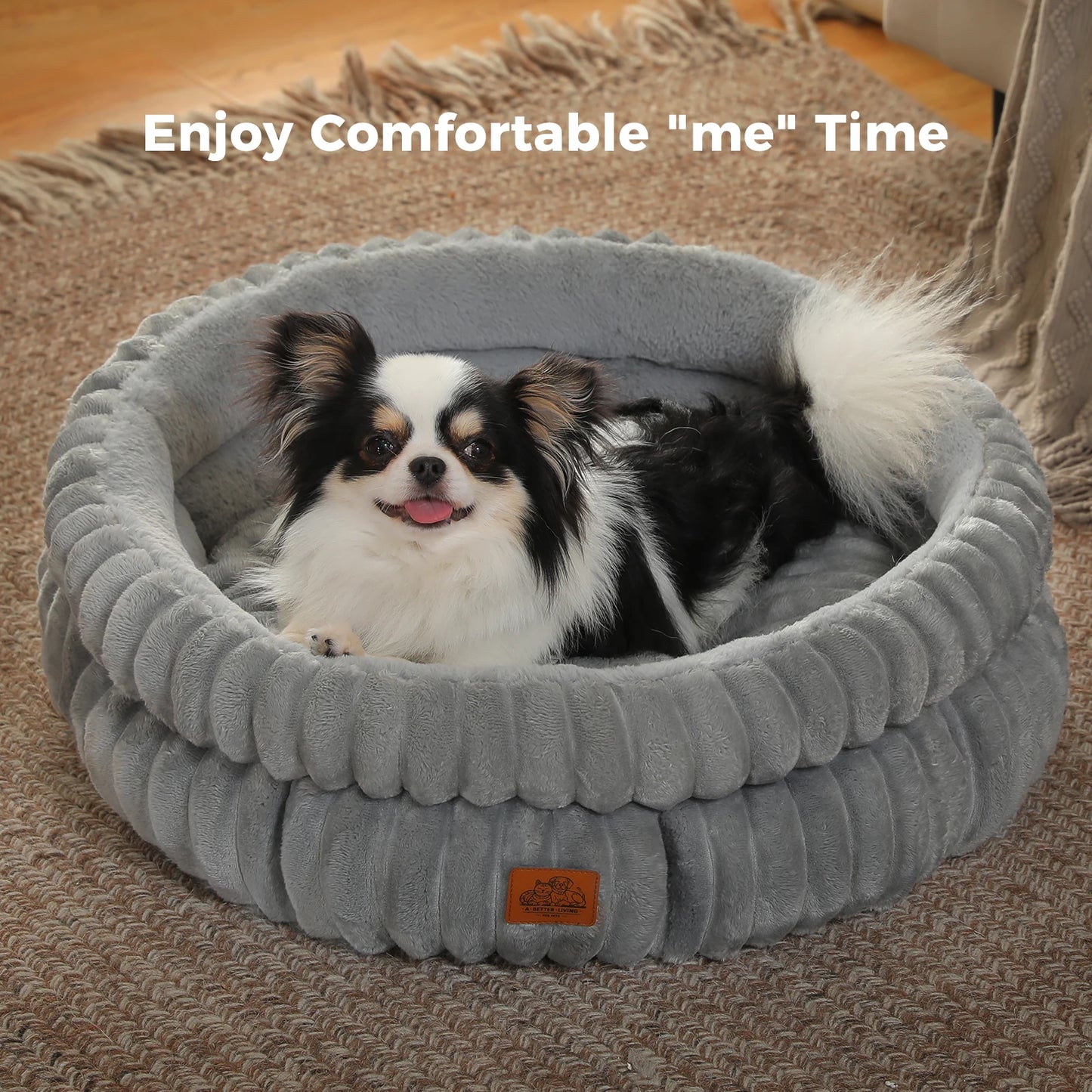 PAWZ Road Dog Bed Indoor Round Washable Corduroy Anti Slip