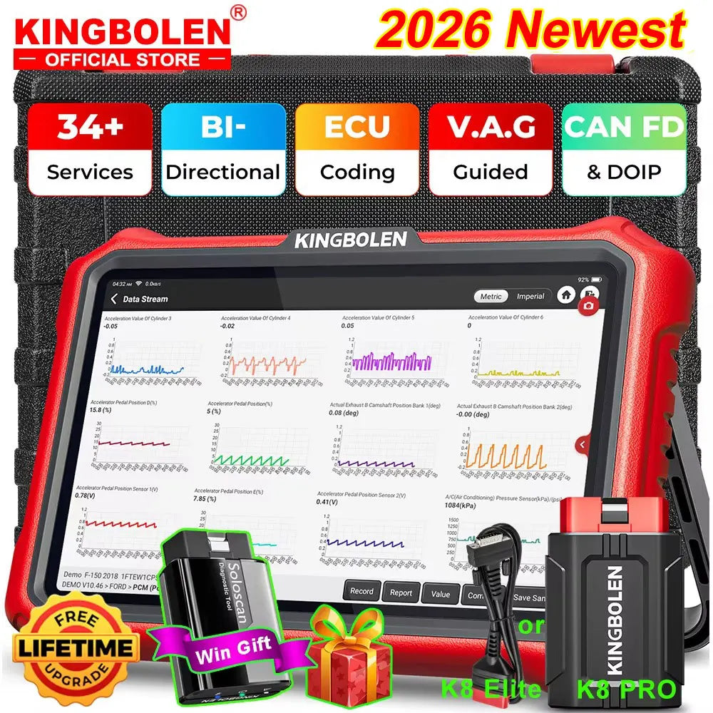 Kingbolen K8 Pro Elite Car Diagnostic Tool With Bi Directional