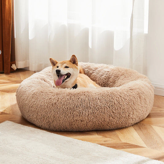 JHK Calming Dog Bed Plush Faux Fur Washable Non Slip