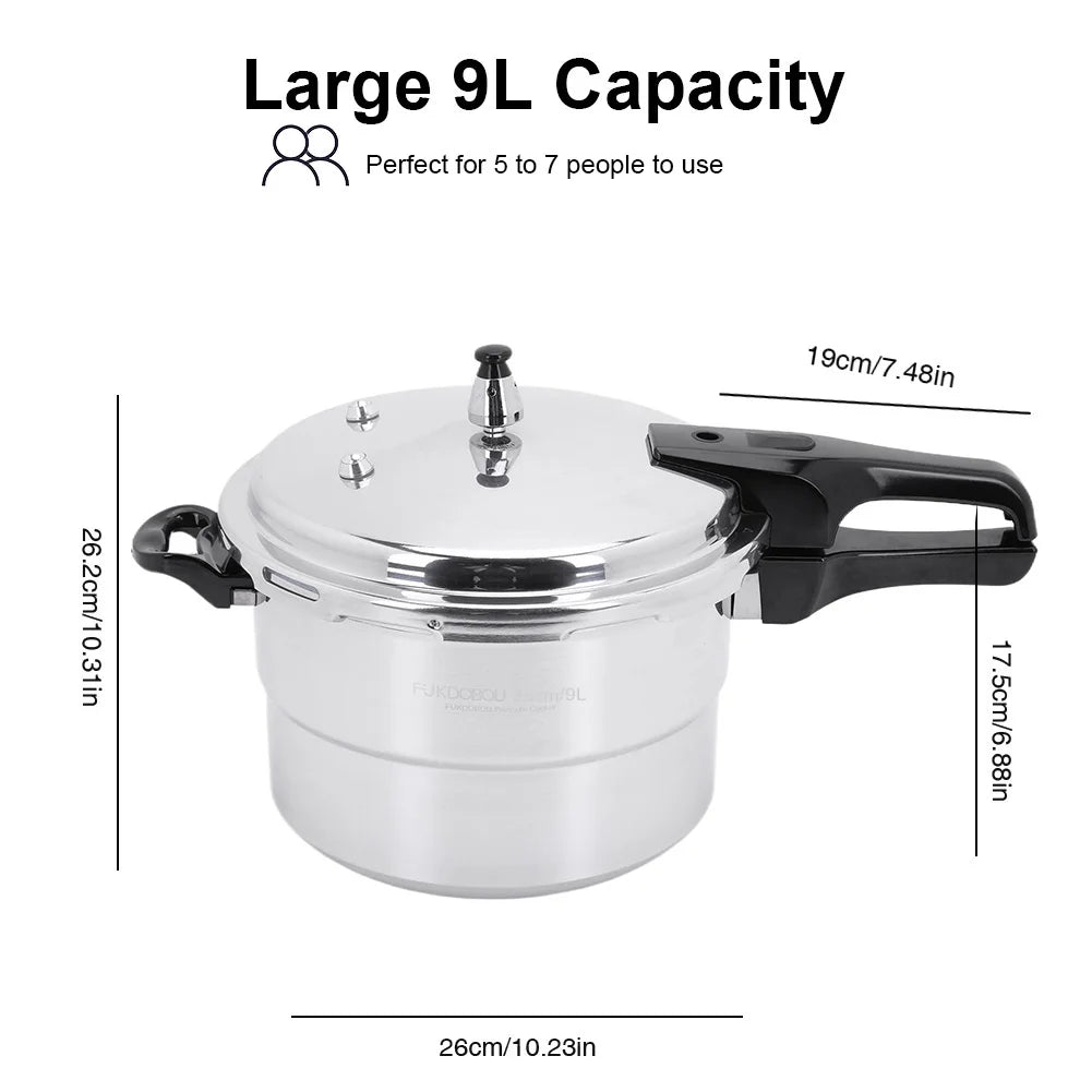 Aluminum Pressure Cooker With Steaming Plate For Induction Stoves