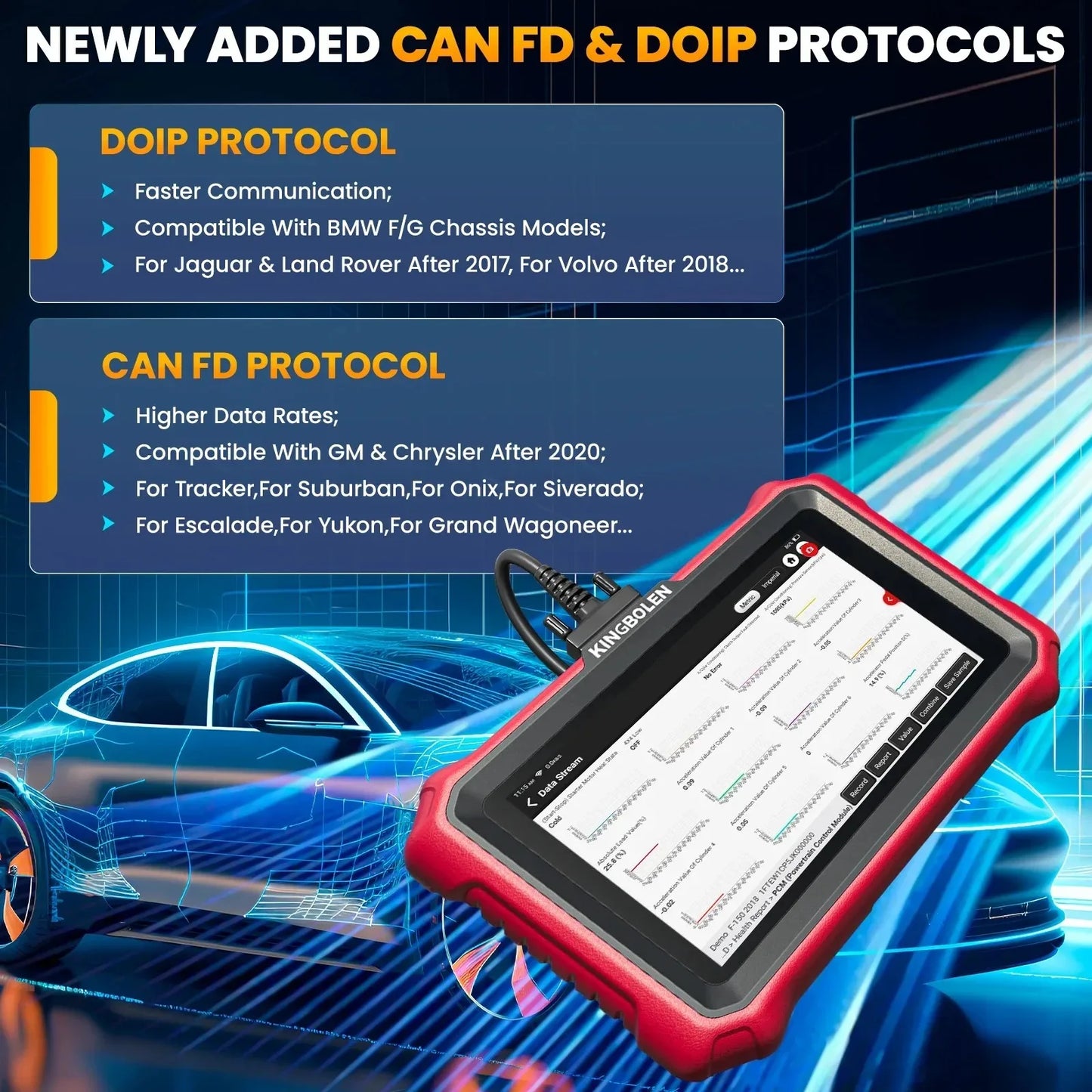 Kingbolen K8 Pro Elite Car Diagnostic Tool With Bi Directional