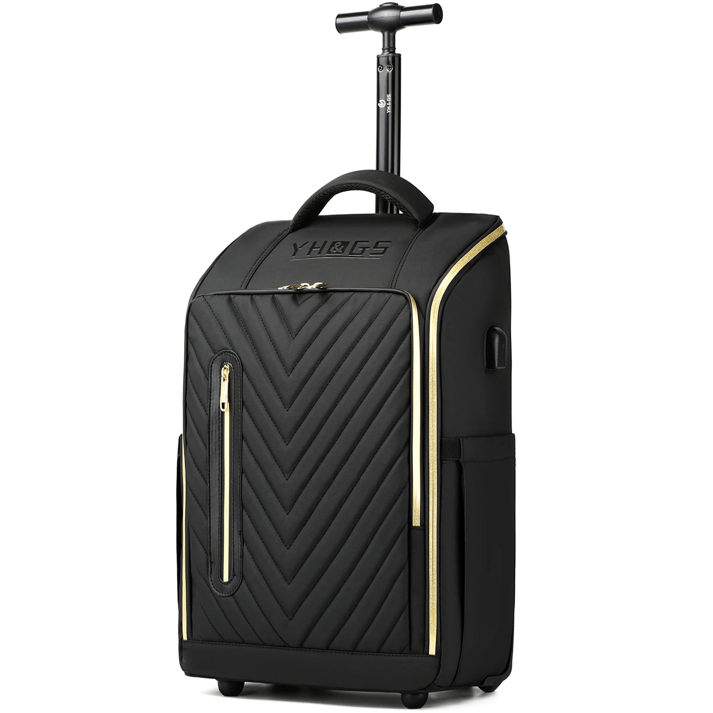 YHGSCN RUCYEN Rolling Backpack Laptop Case Water Resistant USB Luggage