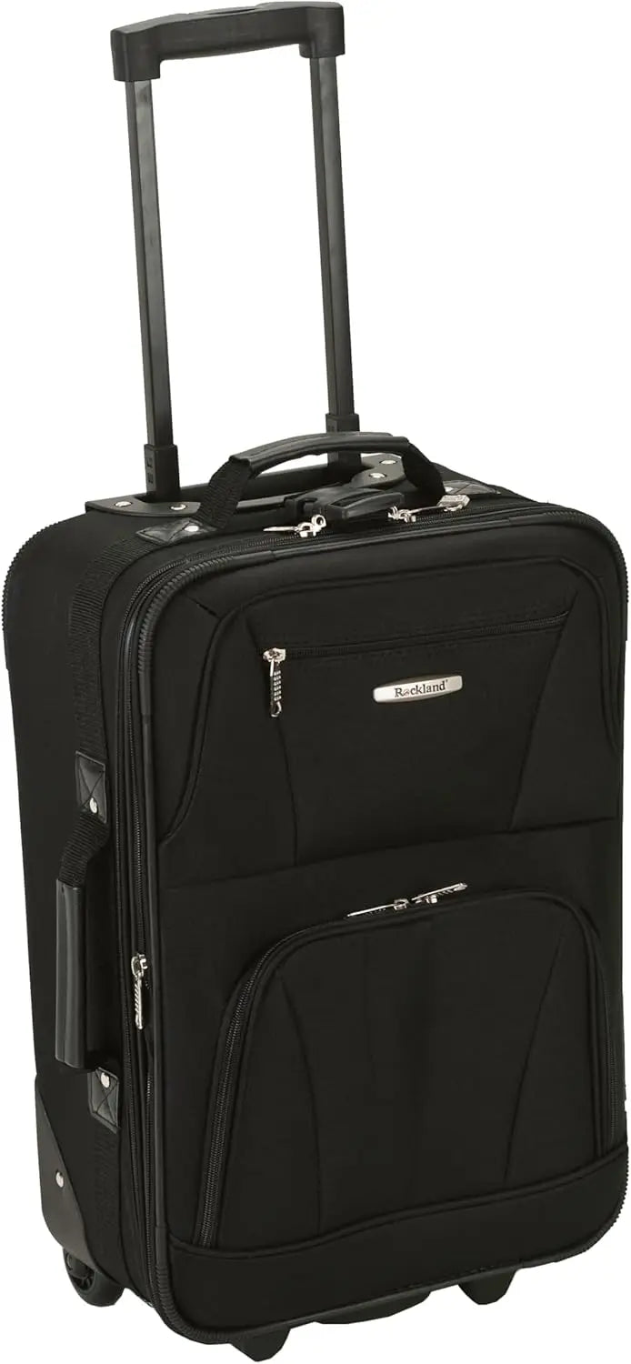 Caster Expandable Softside Upright Luggage Set with Inline Skate Wheels