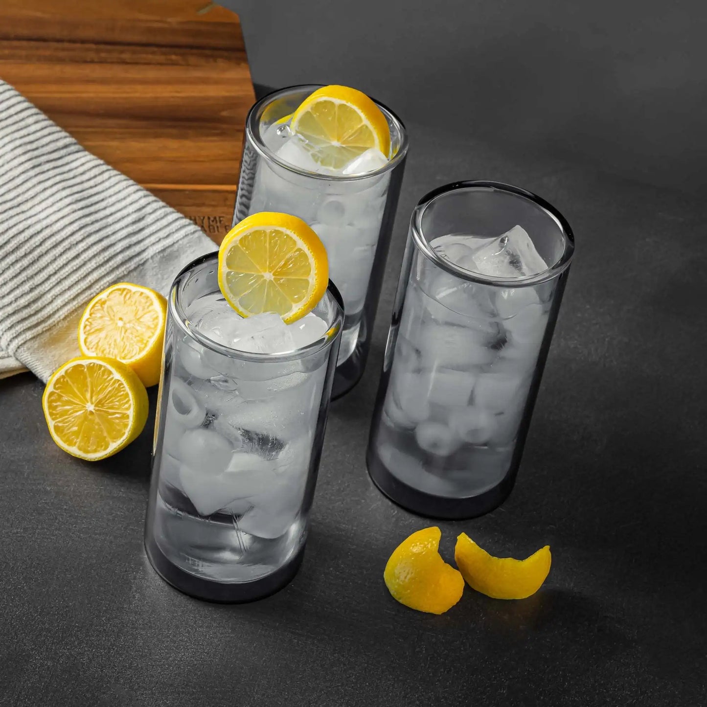 Double Wall Glass Set Insulated Drinking Glasses For Iced Beverages