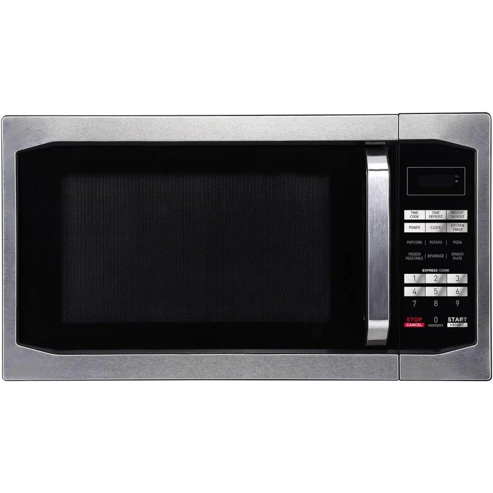 1100W Stainless Steel Countertop Microwave With Digital Timer