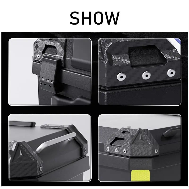 Universal Motorcycle Top Case Waterproof Trunk With Anti Theft Lock