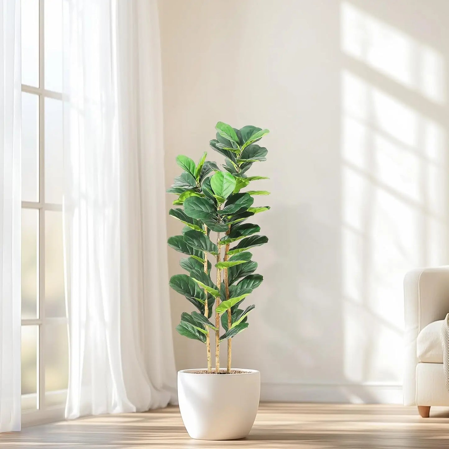 HiMISS Fiddle Leaf Fig Tree With Pot Artificial Houseplant