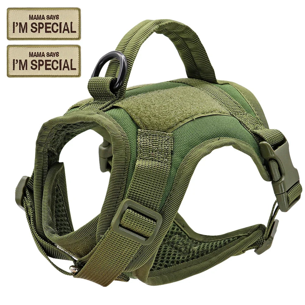Nylon Cat Harness Vest With Handle Military Tactical Cats