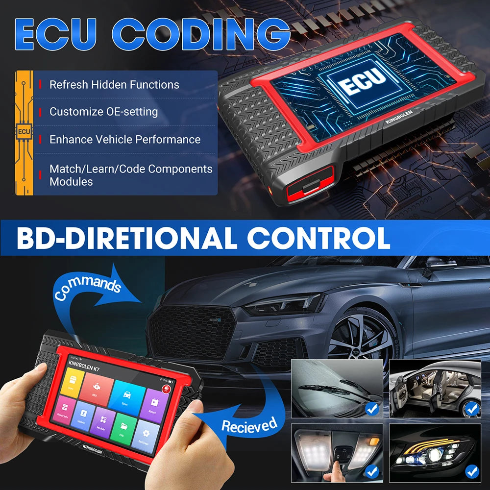 Kingbolen K7 All System Car Diagnostic Tool ECU Coding