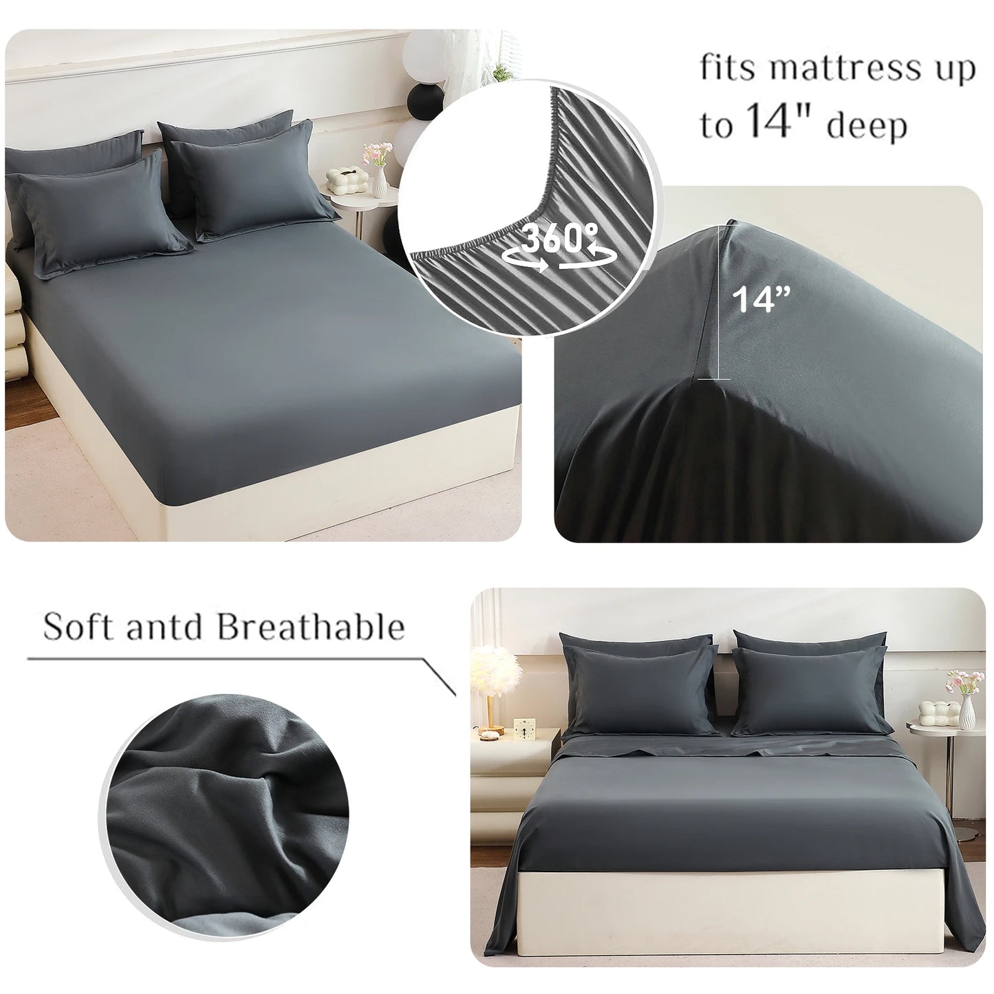 easYumCN 7 Piece Bedding Set With Comforter And Sheets