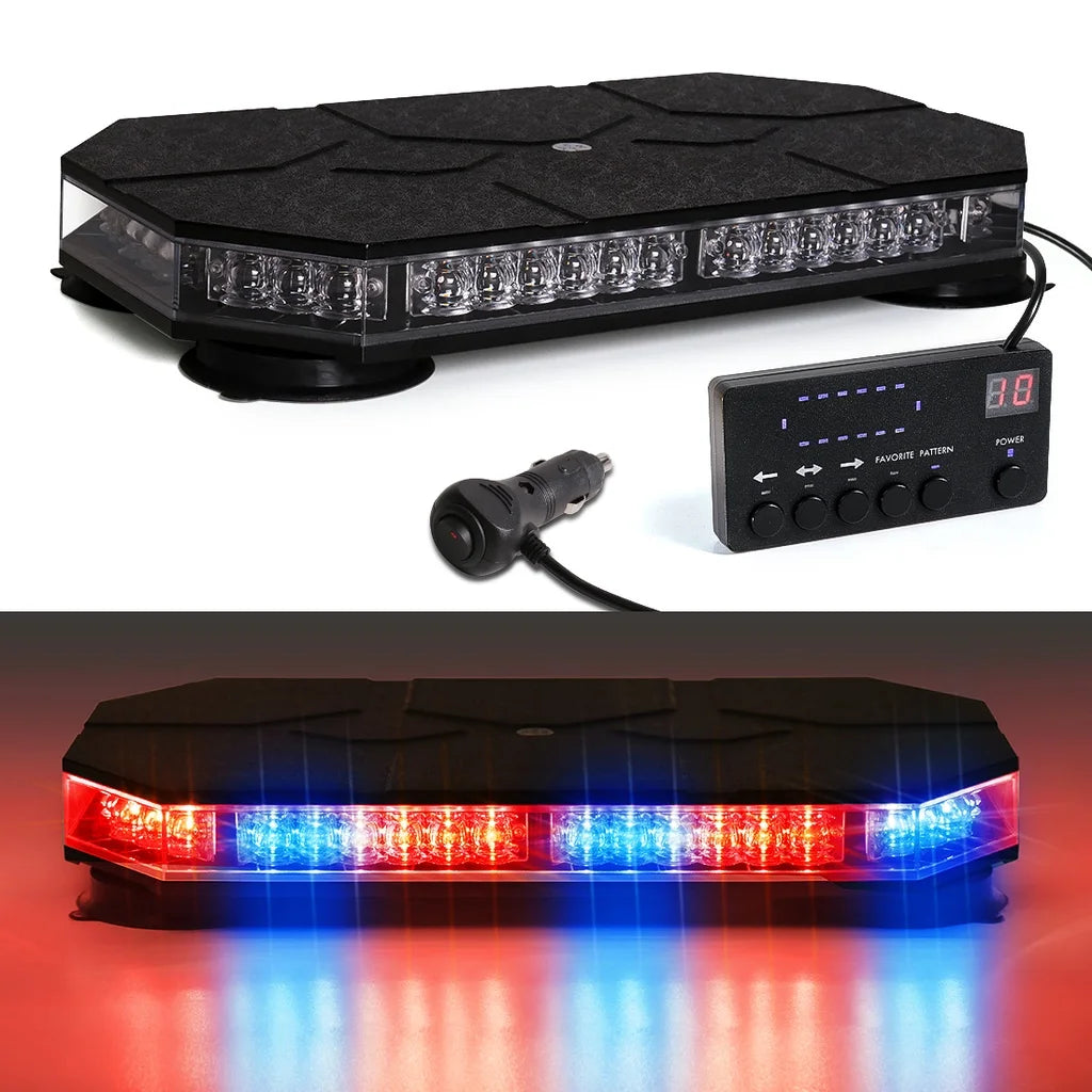 VGETTING LED Car Roof Top Strobe Lights Emergency Warning Beacon Magnetic Mount