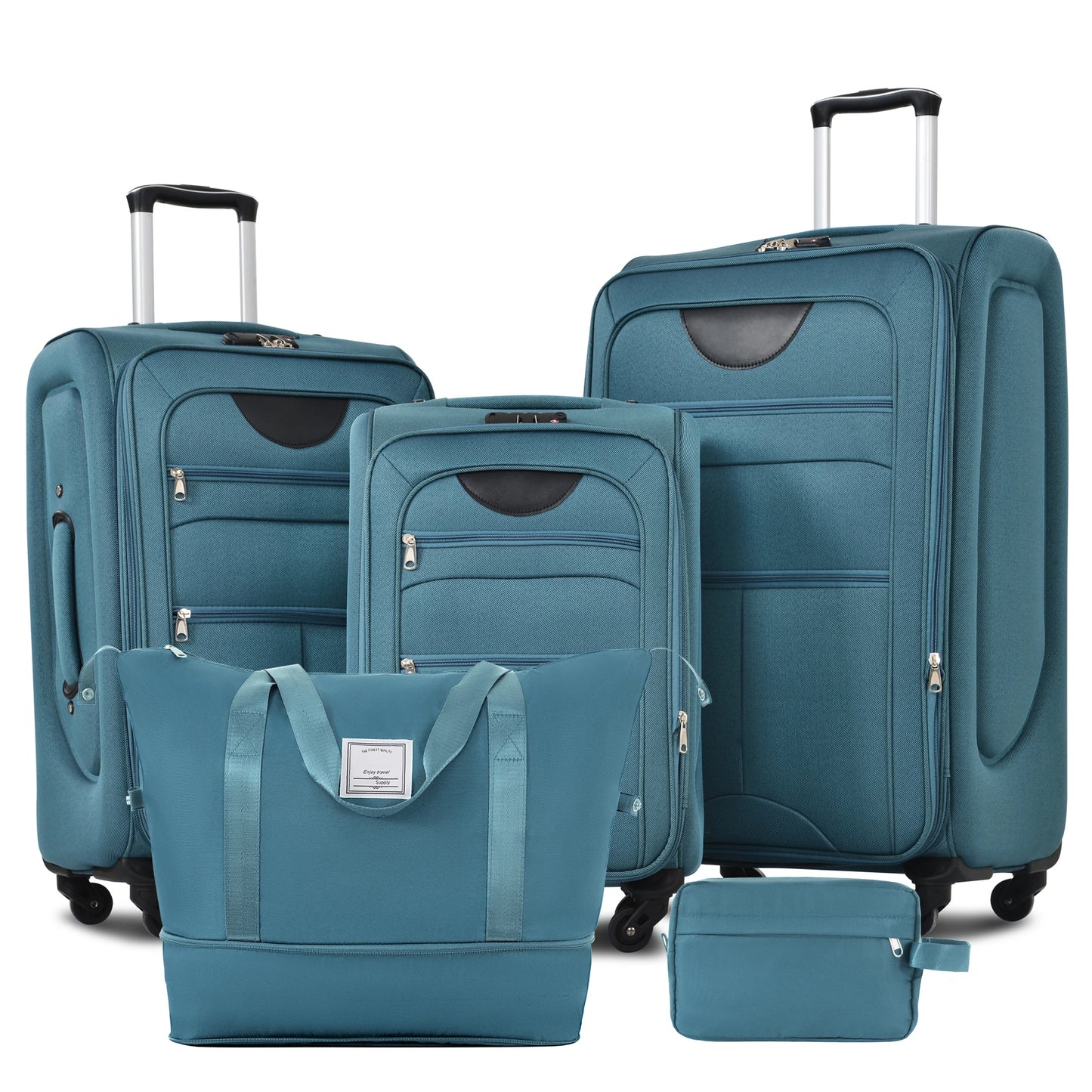 NONECN Softside Luggage Expandable 5 Piece Set Duffel Bag
