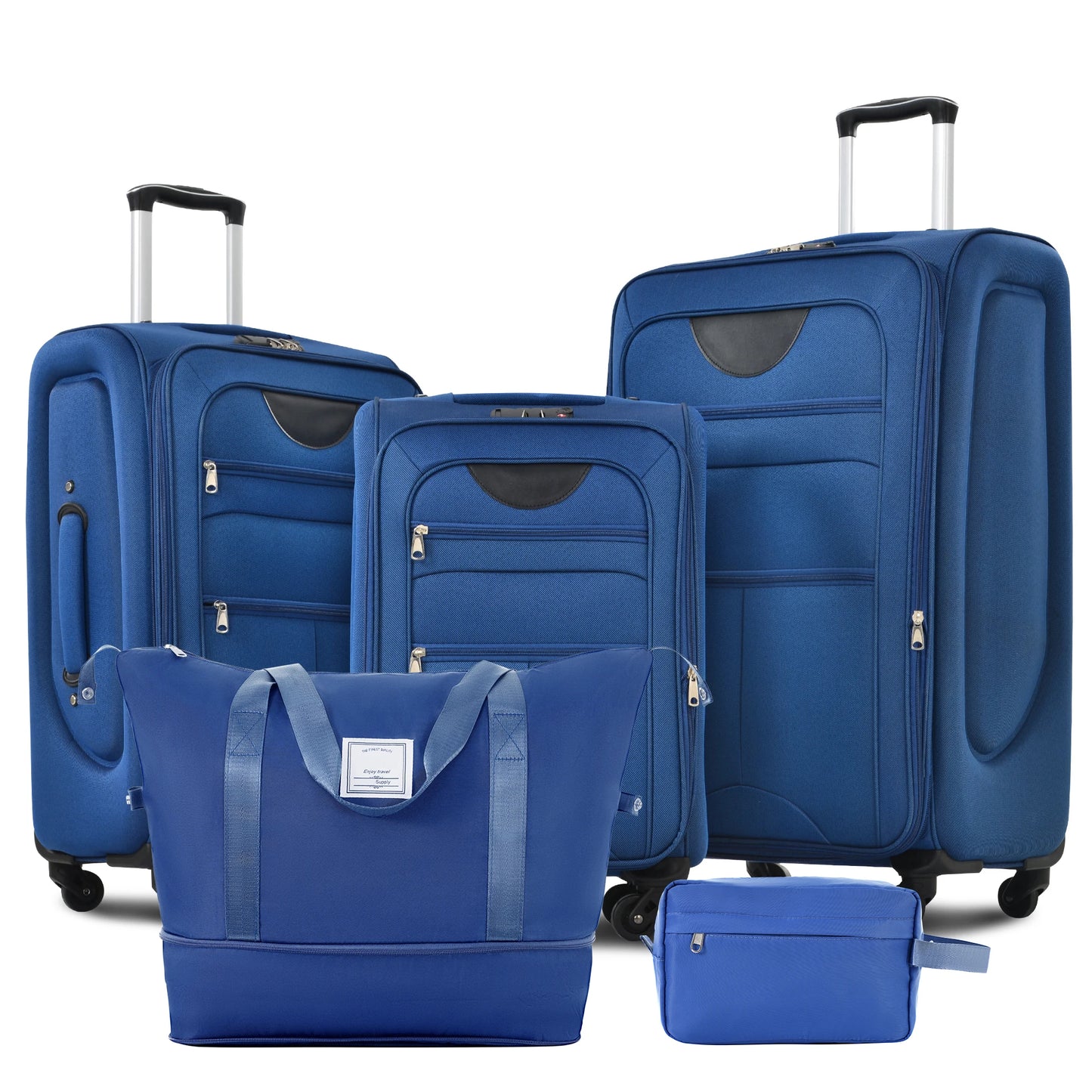 NONECN Softside Luggage Expandable 5 Piece Set Duffel Bag