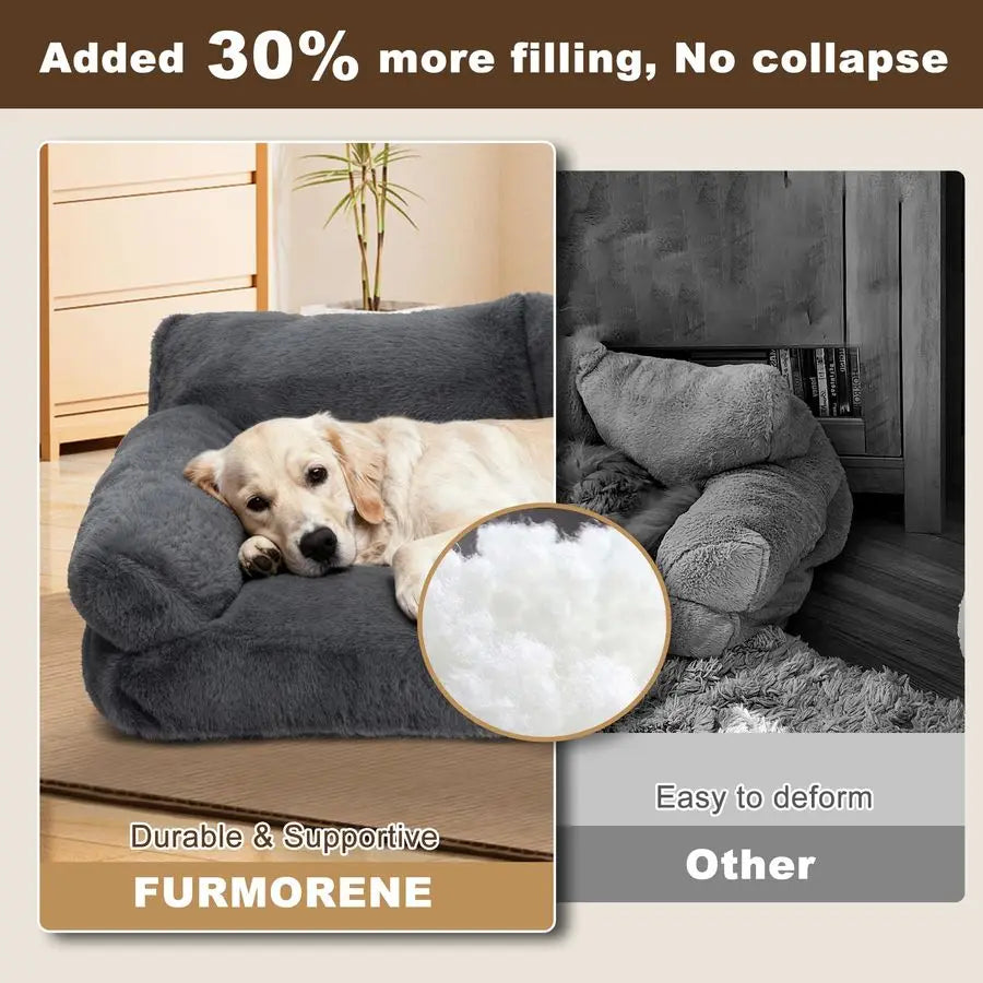 Cat Bed Plush Indoor Cat Couch For Medium Pets