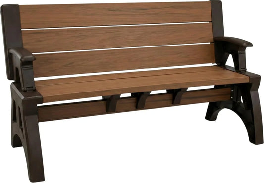 YTYIN Convert a Bench 2 In 1 Outdoor Bench and Picnic Table